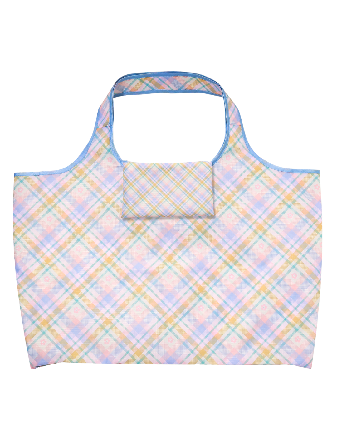 Daisy Plaid Mega Reusable Bag