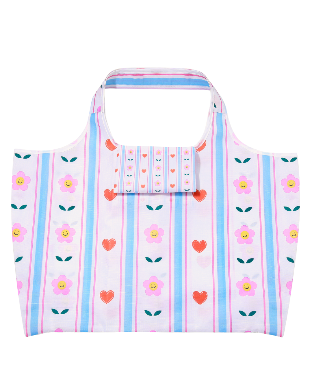 Flower Hearts Mega Reusable Nylon Bag