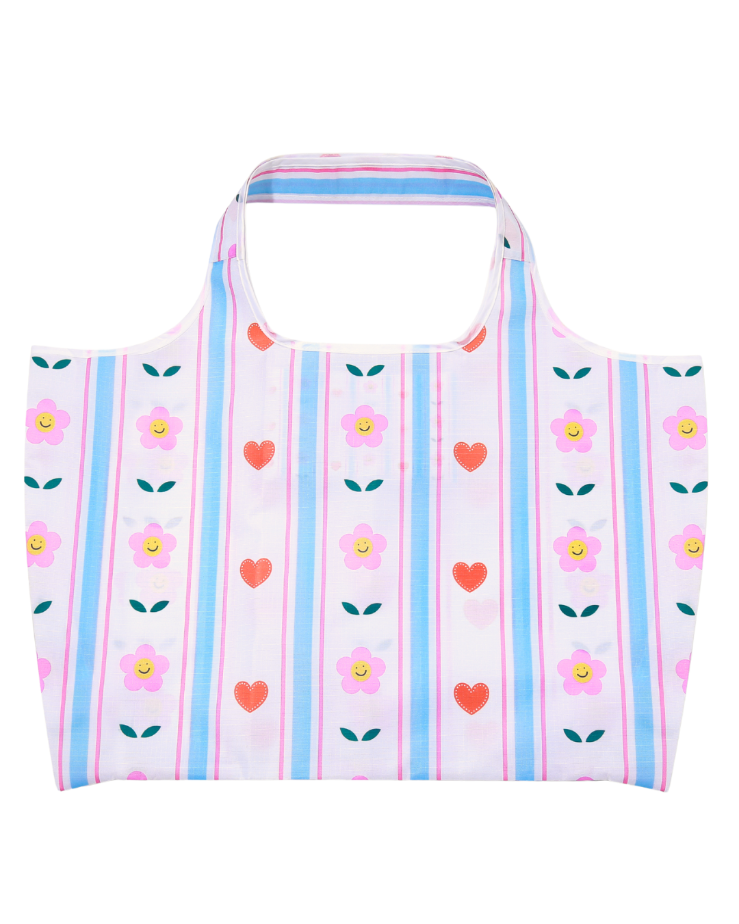 Flower Hearts Mega Reusable Nylon Bag