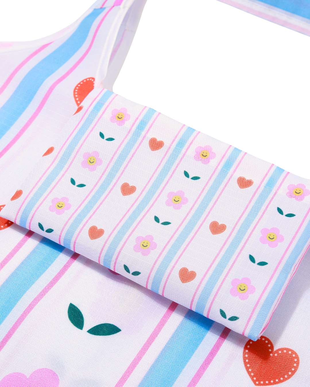 Flower Hearts Mega Reusable Nylon Bag