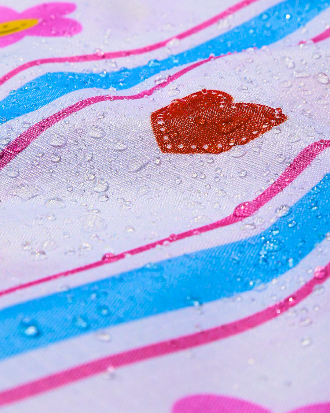 Flower Hearts Mega Reusable Nylon Bag