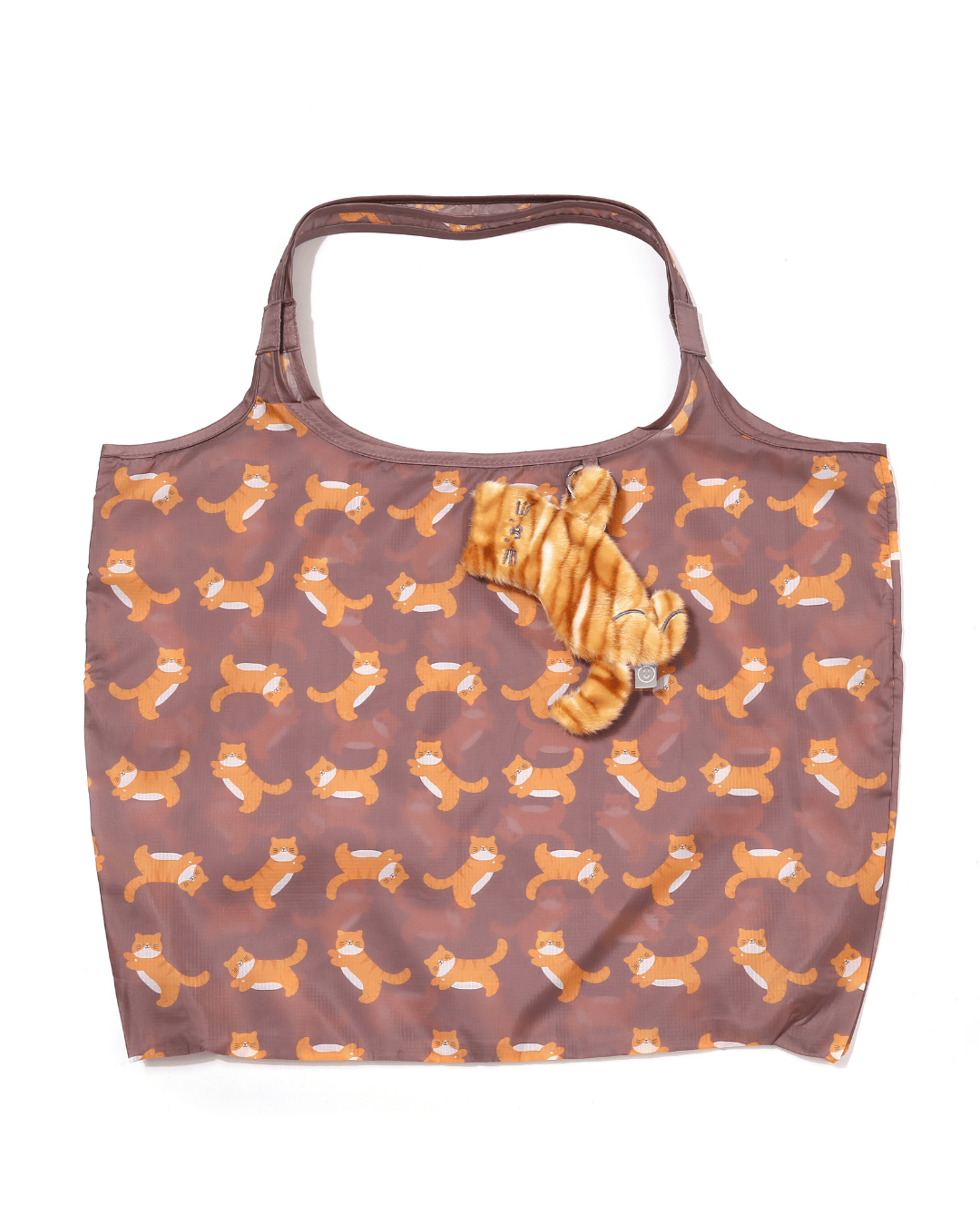 Hang In There Ginger Cat Plushie Reusable Bag XL
