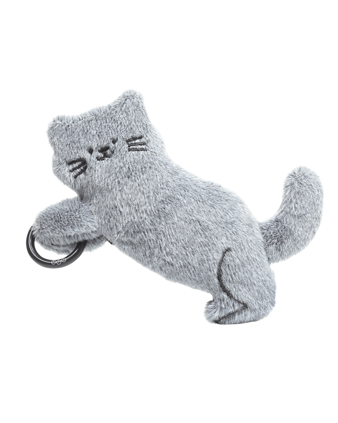 Hang In There Grey Cat Plushie Reusable Bag XL