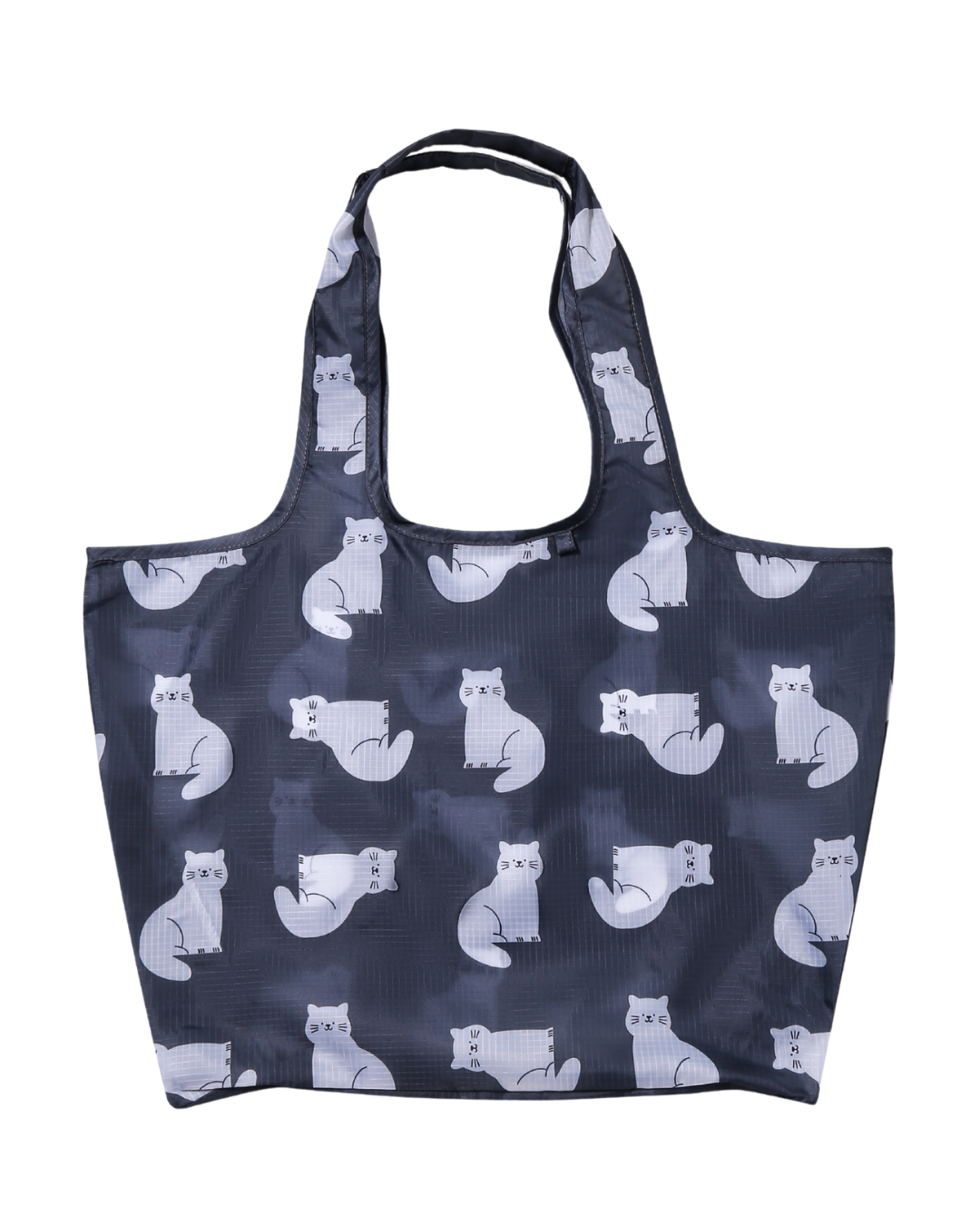Grey Cat Plushie Reusable Large Bag
