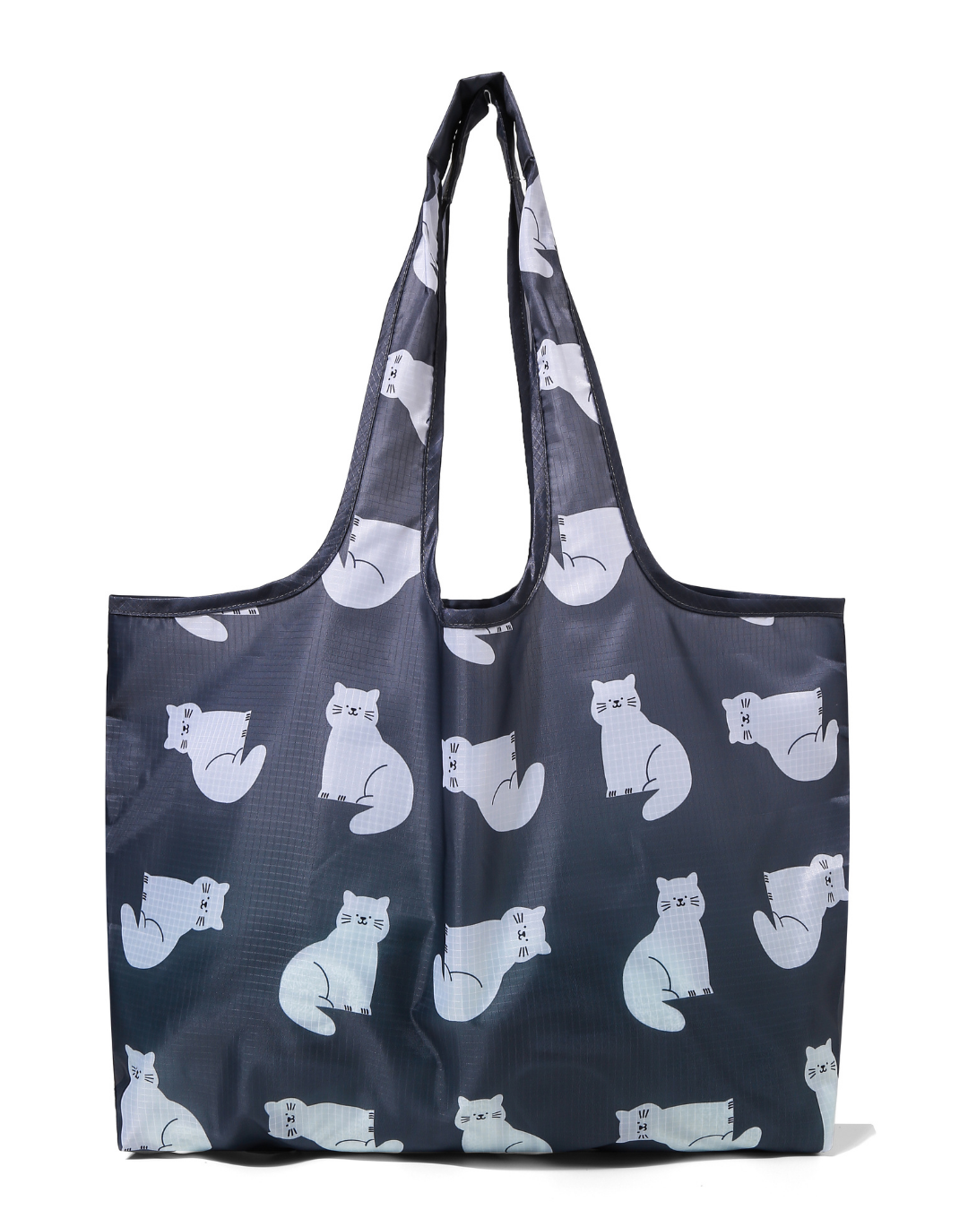 Grey Cat Plushie Reusable Large Bag