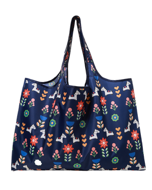 Horse & Flowers Mega Reusable Nylon Bag