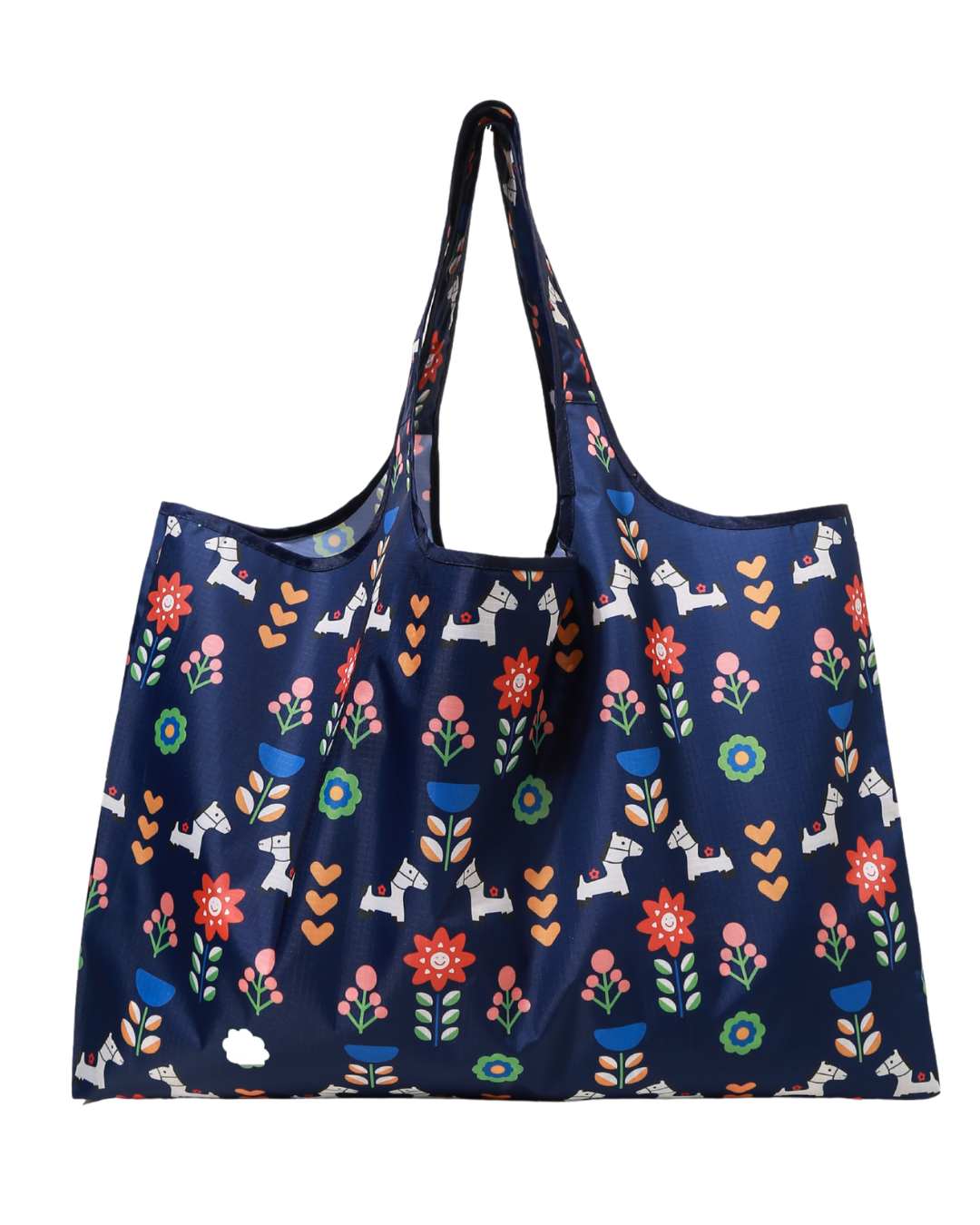 Horse & Flowers Mega Reusable Nylon Bag