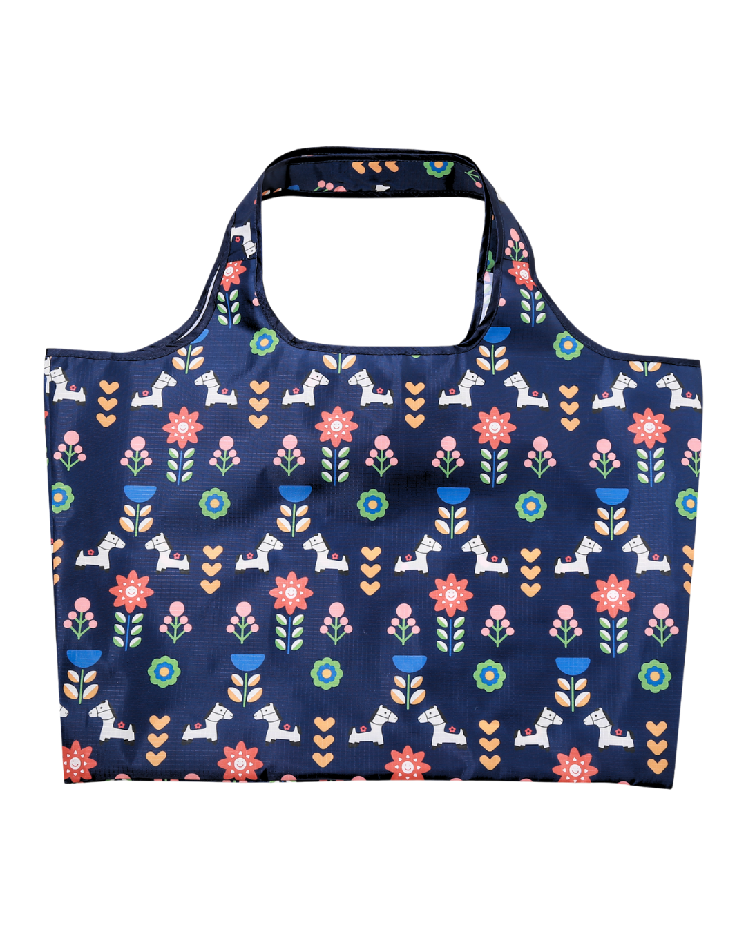 Horse & Flowers Mega Reusable Nylon Bag