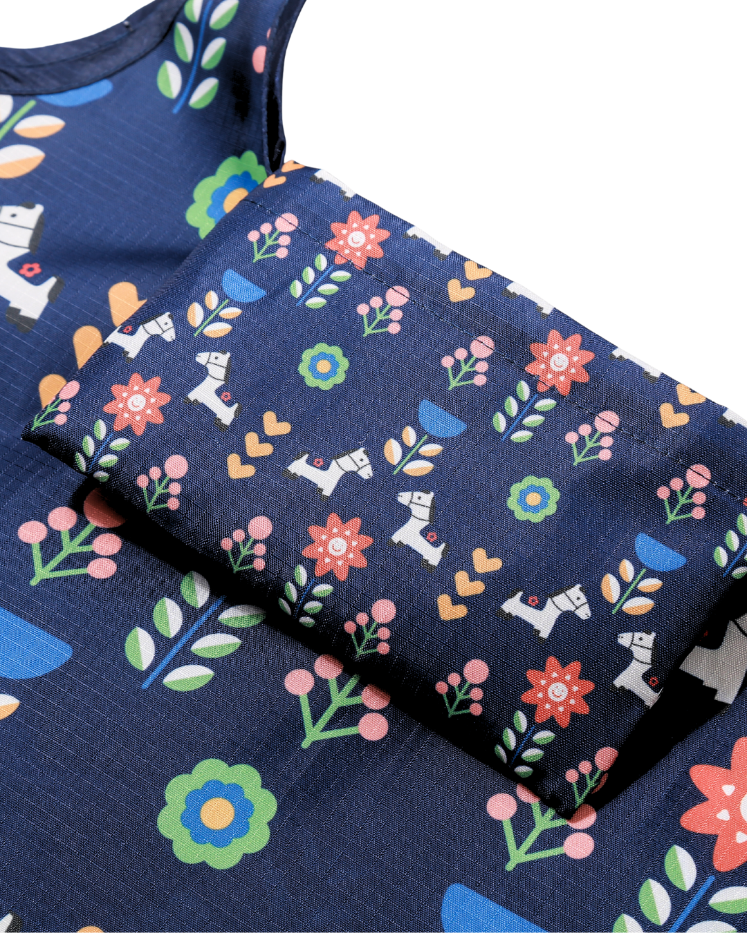 Horse & Flowers Mega Reusable Nylon Bag