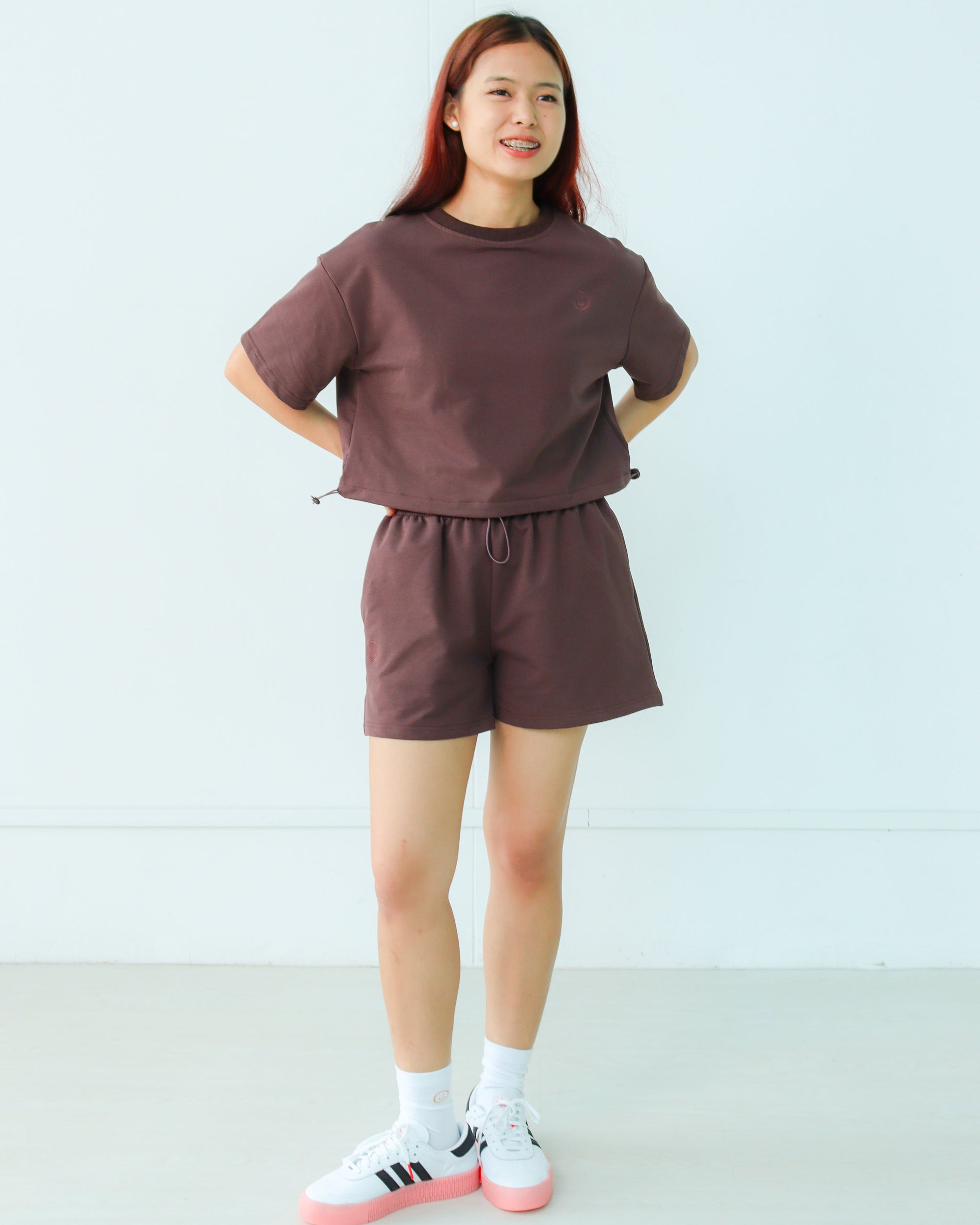 Signature Shorts in Mahogany Brown (Women)