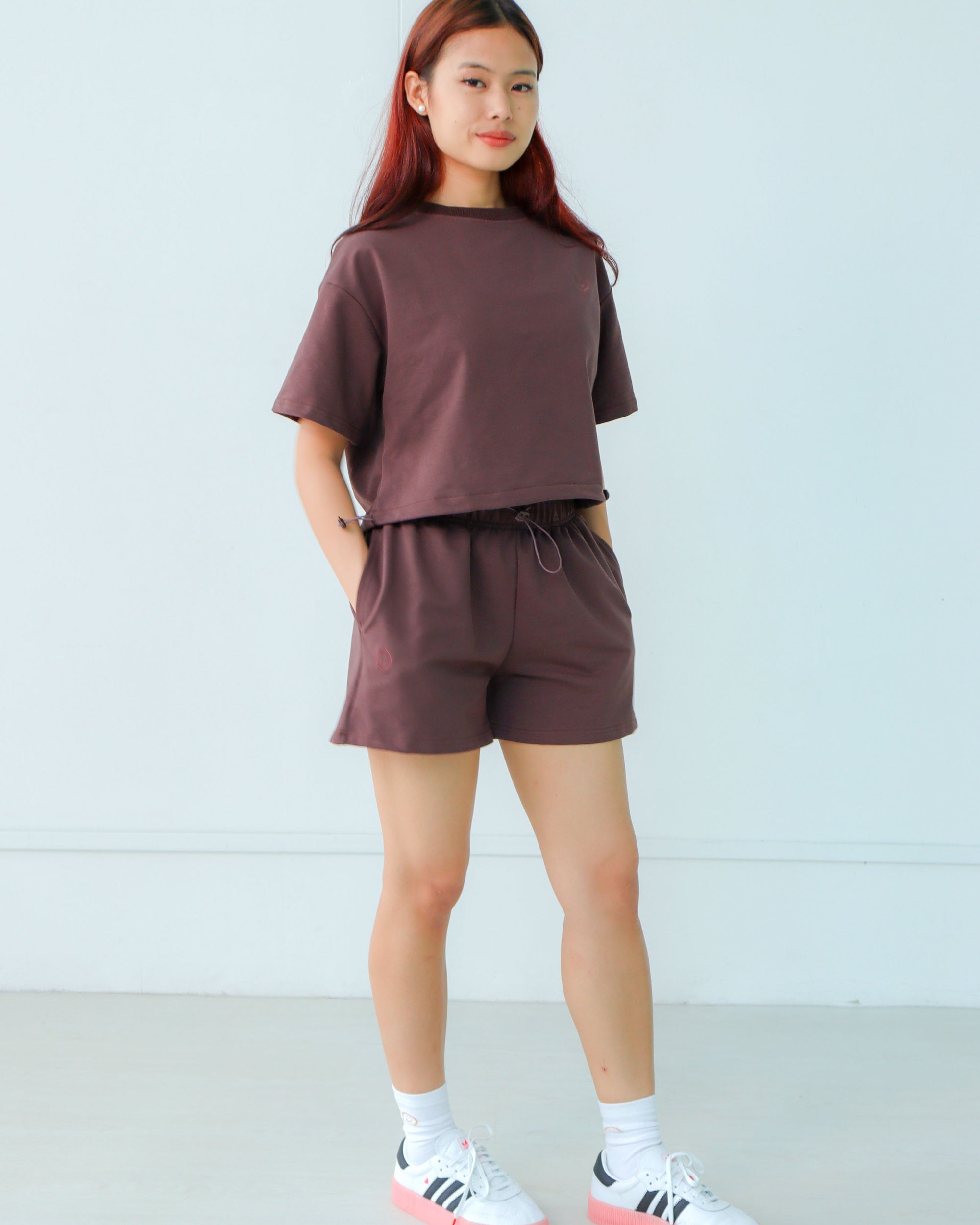 Signature Shorts in Mahogany Brown (Women)