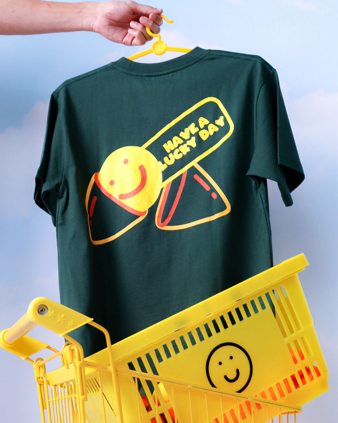 Fortune Cookie Tee In Emerald Green