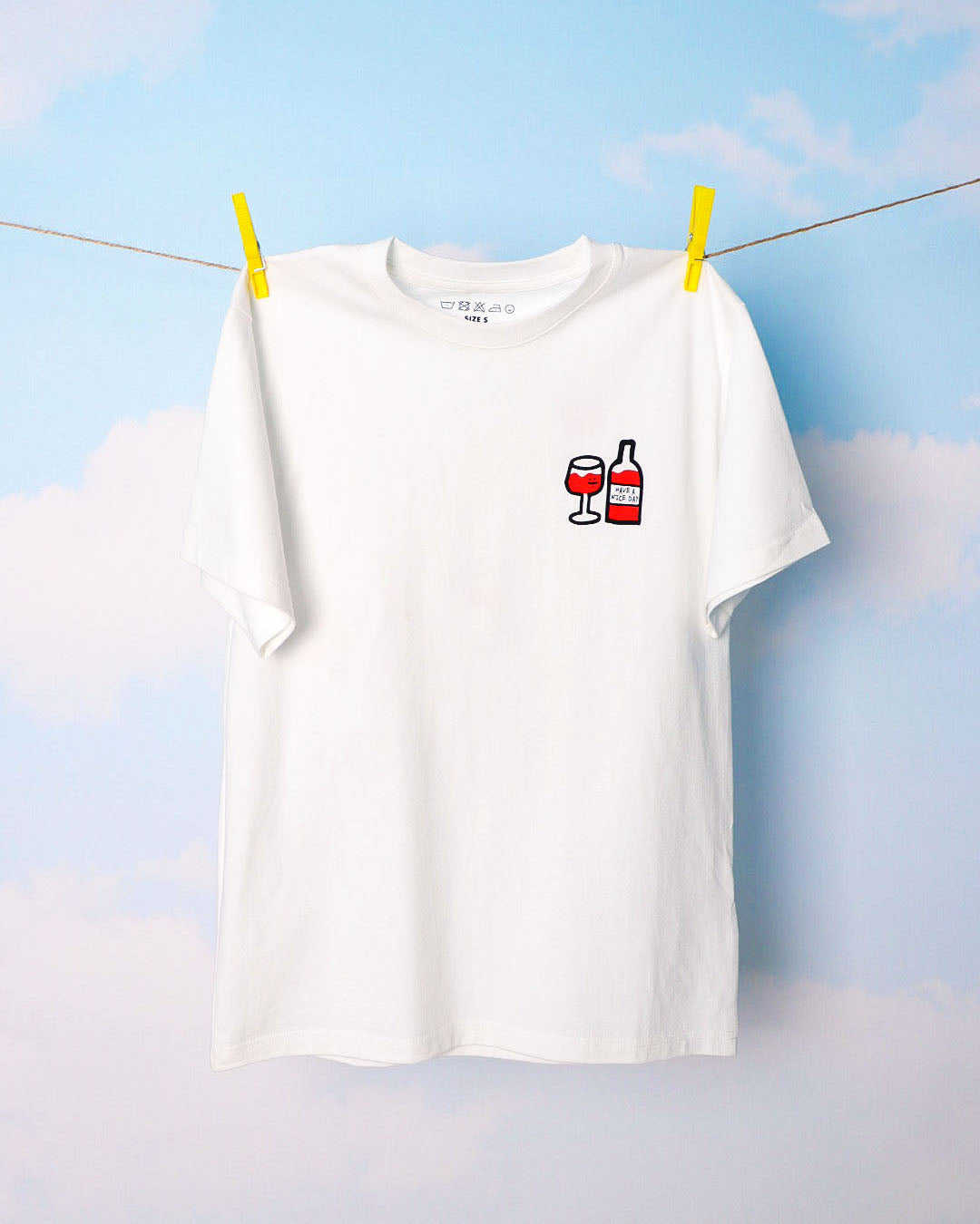 Drink Drank Drunk Oversized Tee In White