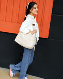 Signature Smiley ZZZ Pillow Sling Bag in Beige