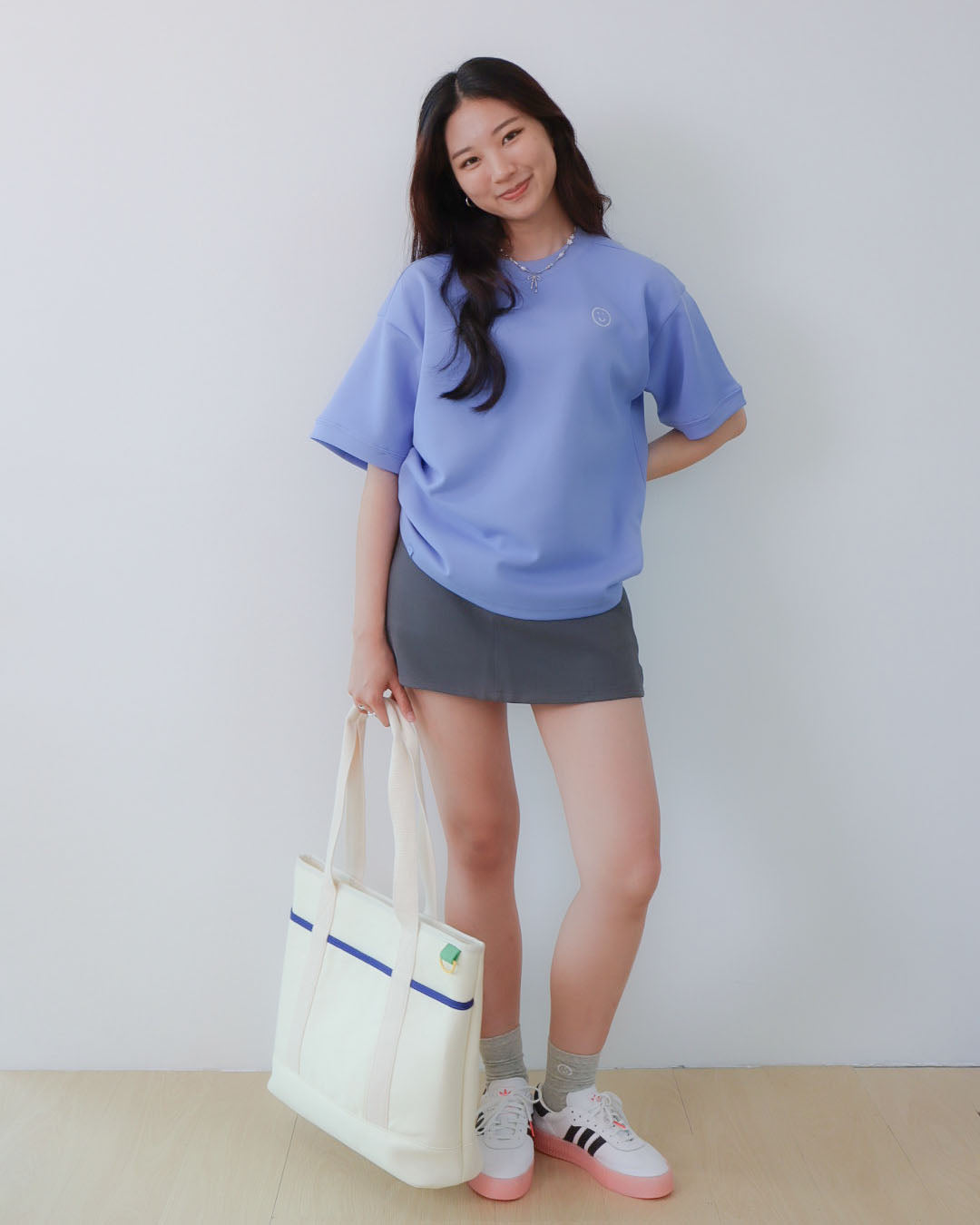 Signature Premium "Air-con" Tee in Frosted Blue