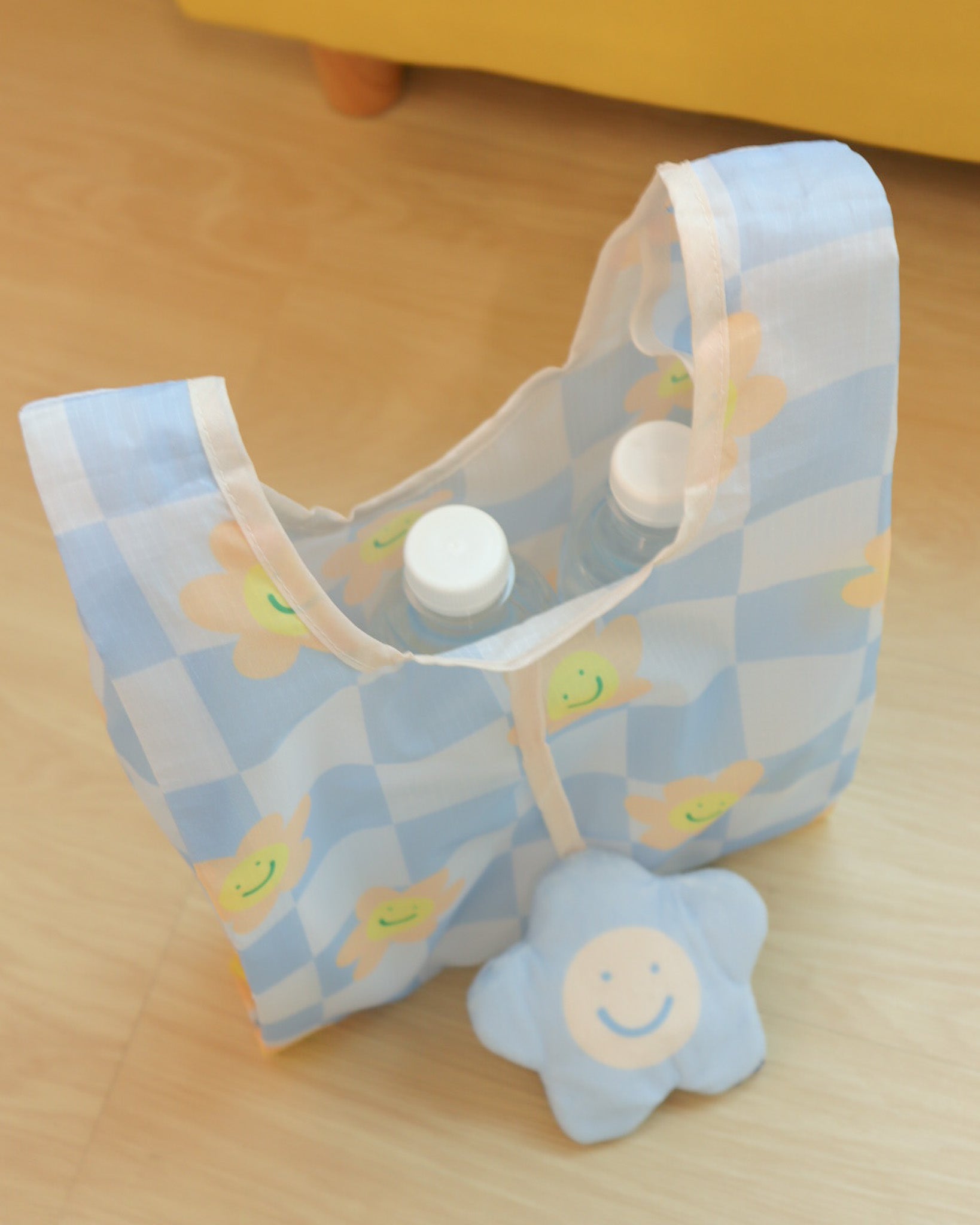 Forget Me Not Flower Plushie Reusable Nylon Bag