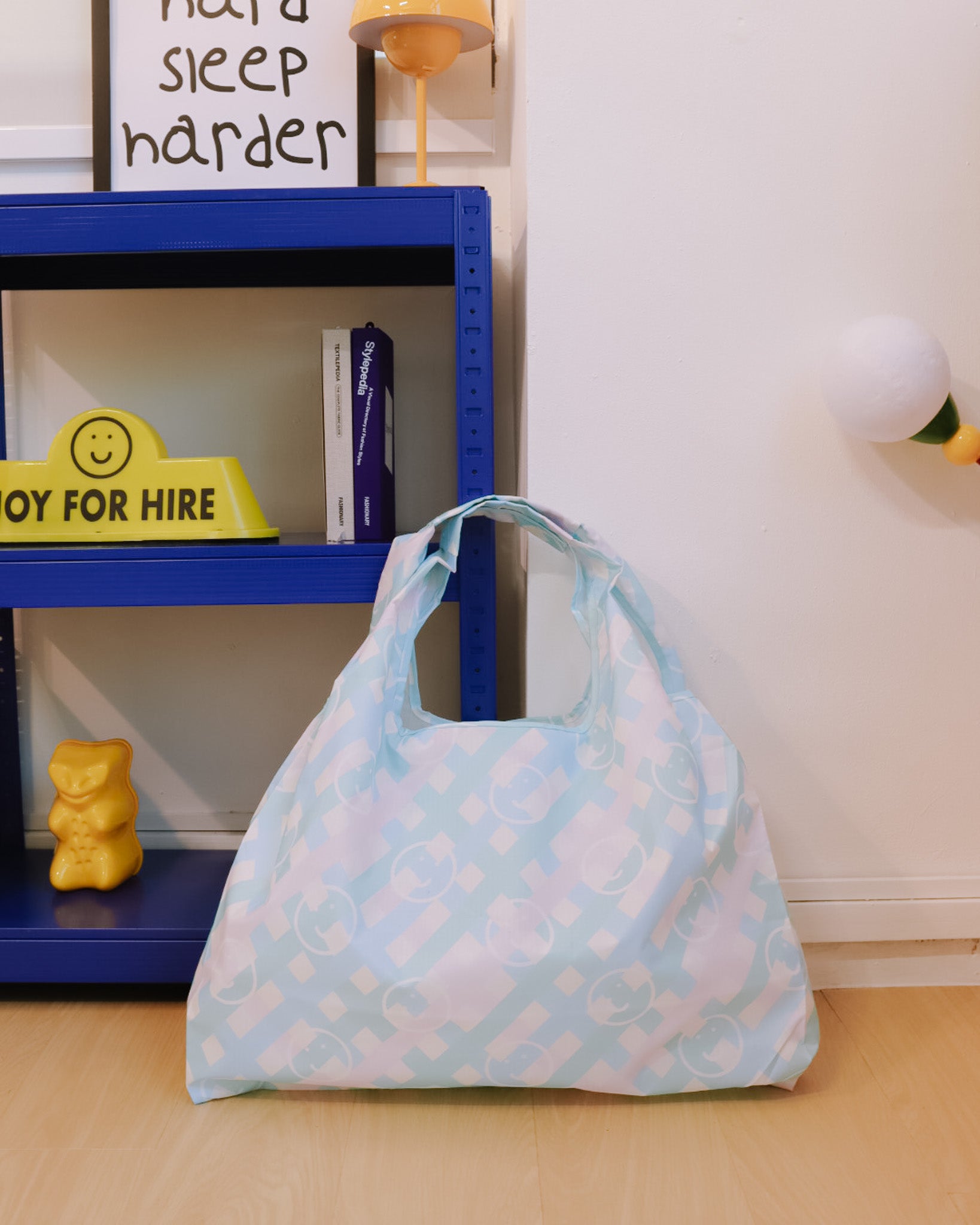 Pastel Checkered Reusable Nylon Bag