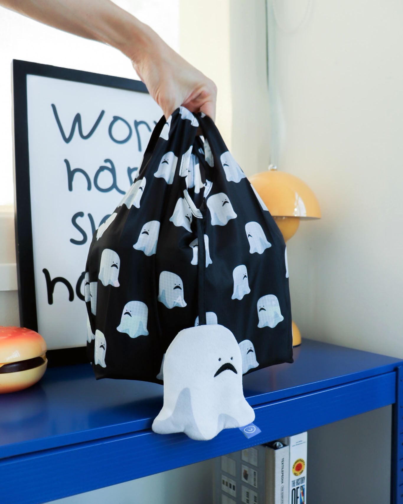 Ghost Plushie Reusable Nylon Bag