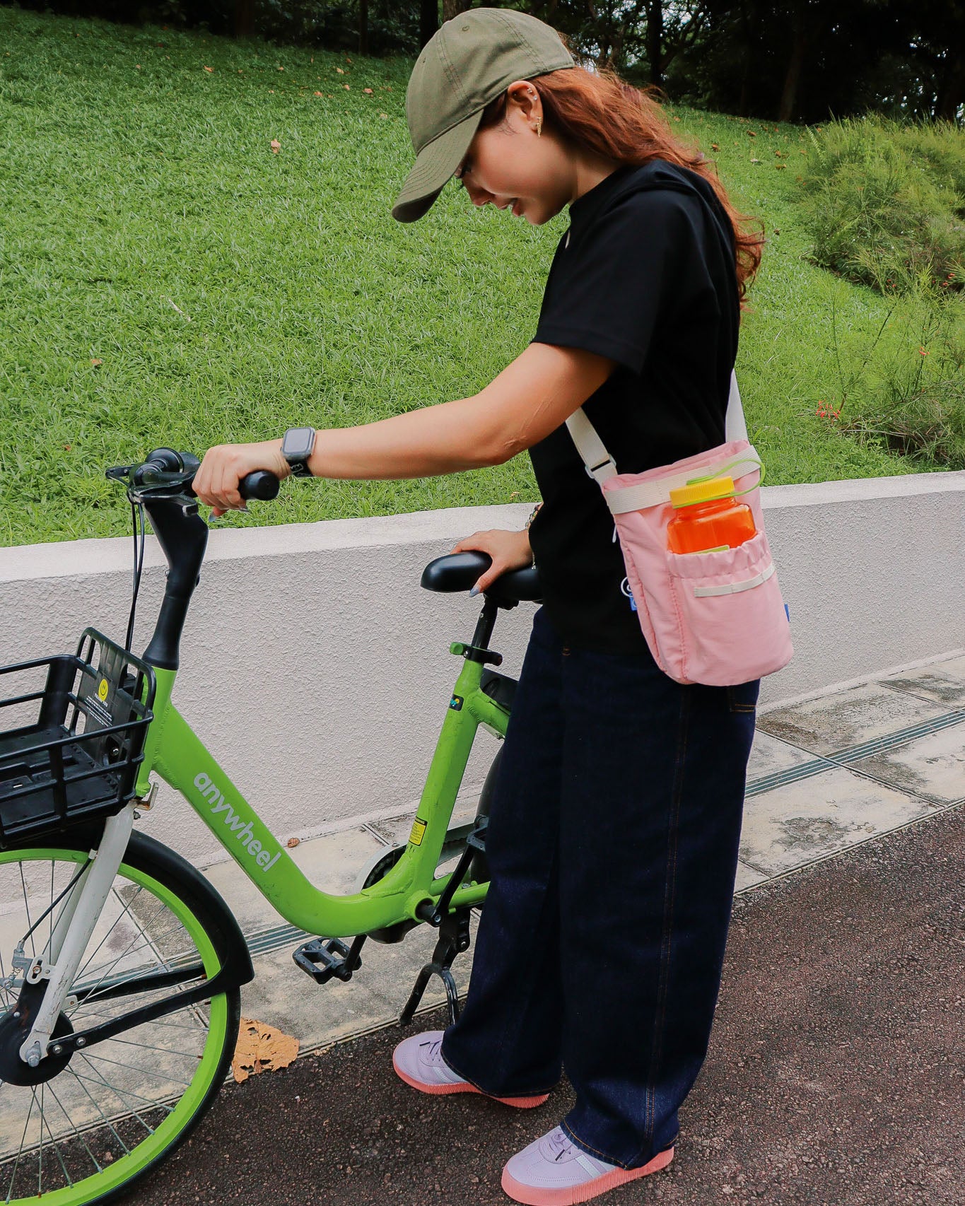 Sacoche Waterbottle Drink Bag in Pink Vanilla