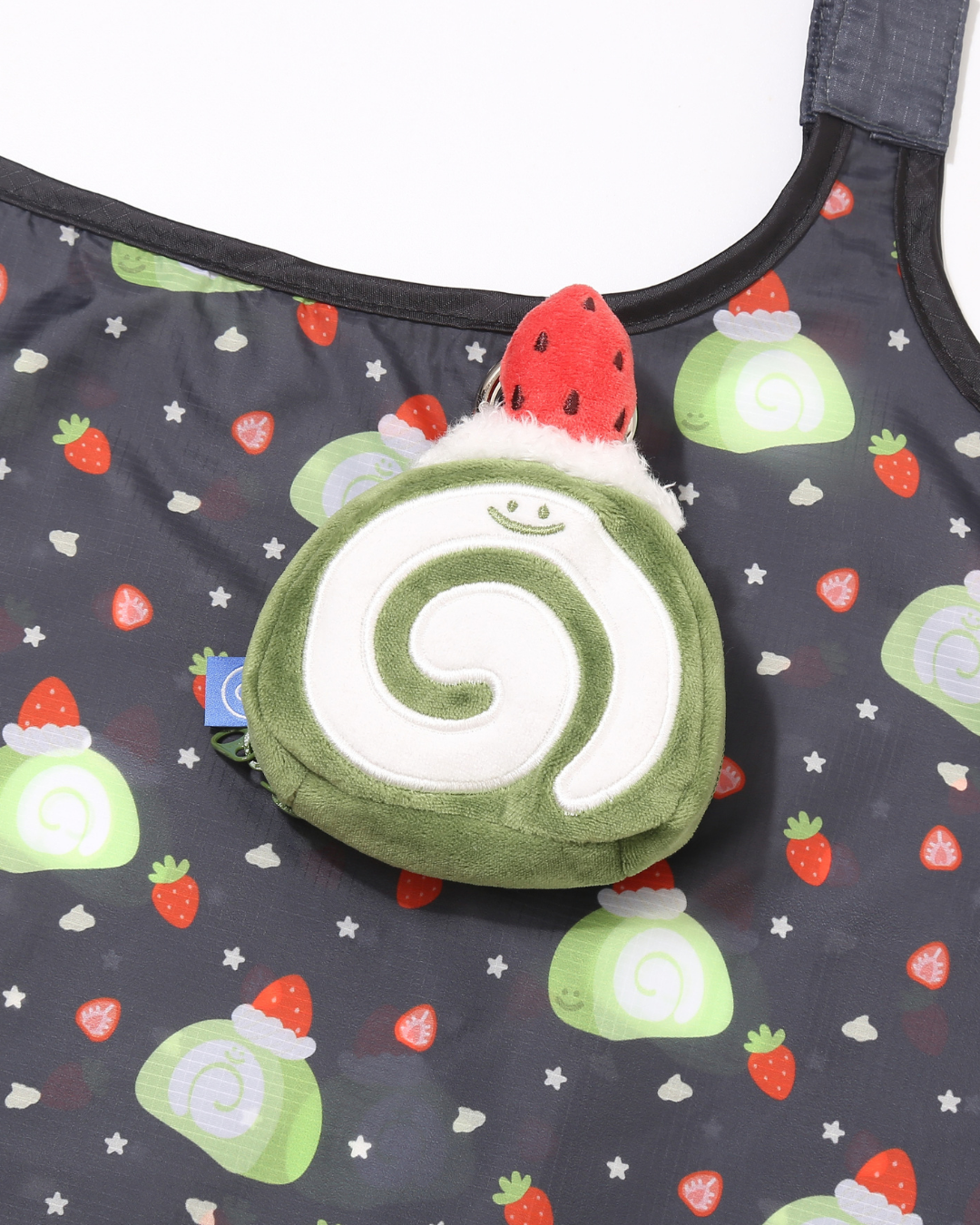 Matcha Roll Cake Plushie Reusable XL Bag
