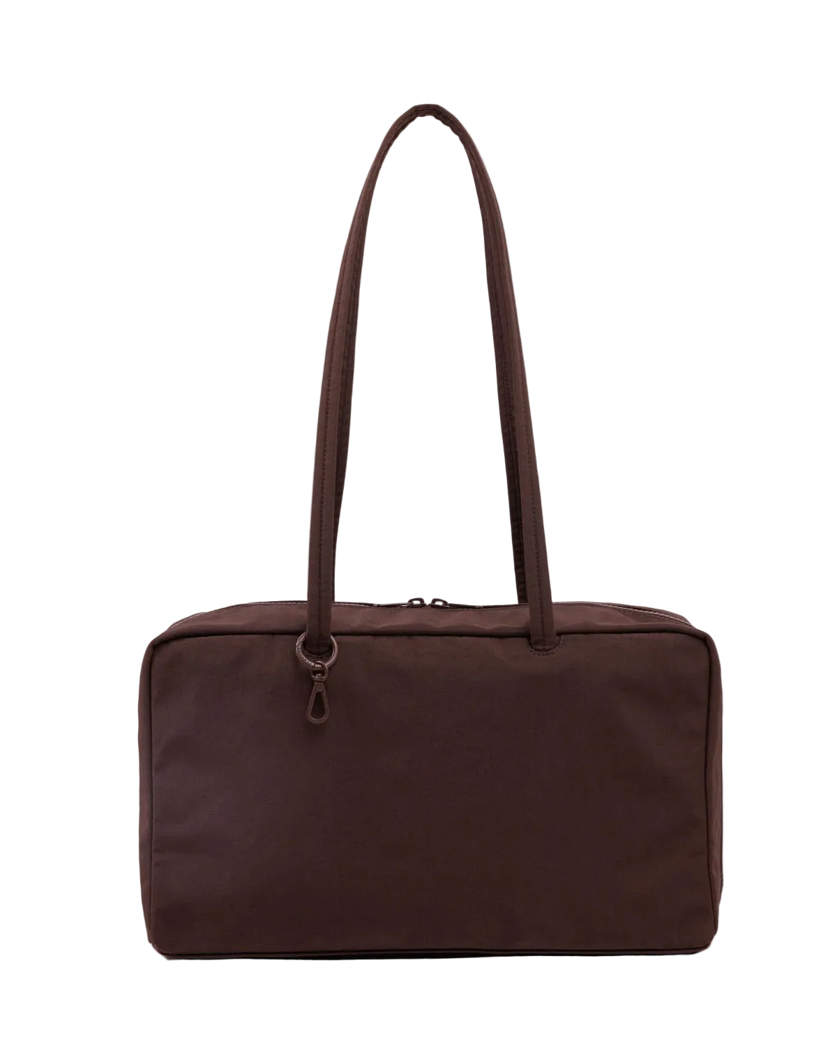 Medium Nylon Bowler Bag - Coffee