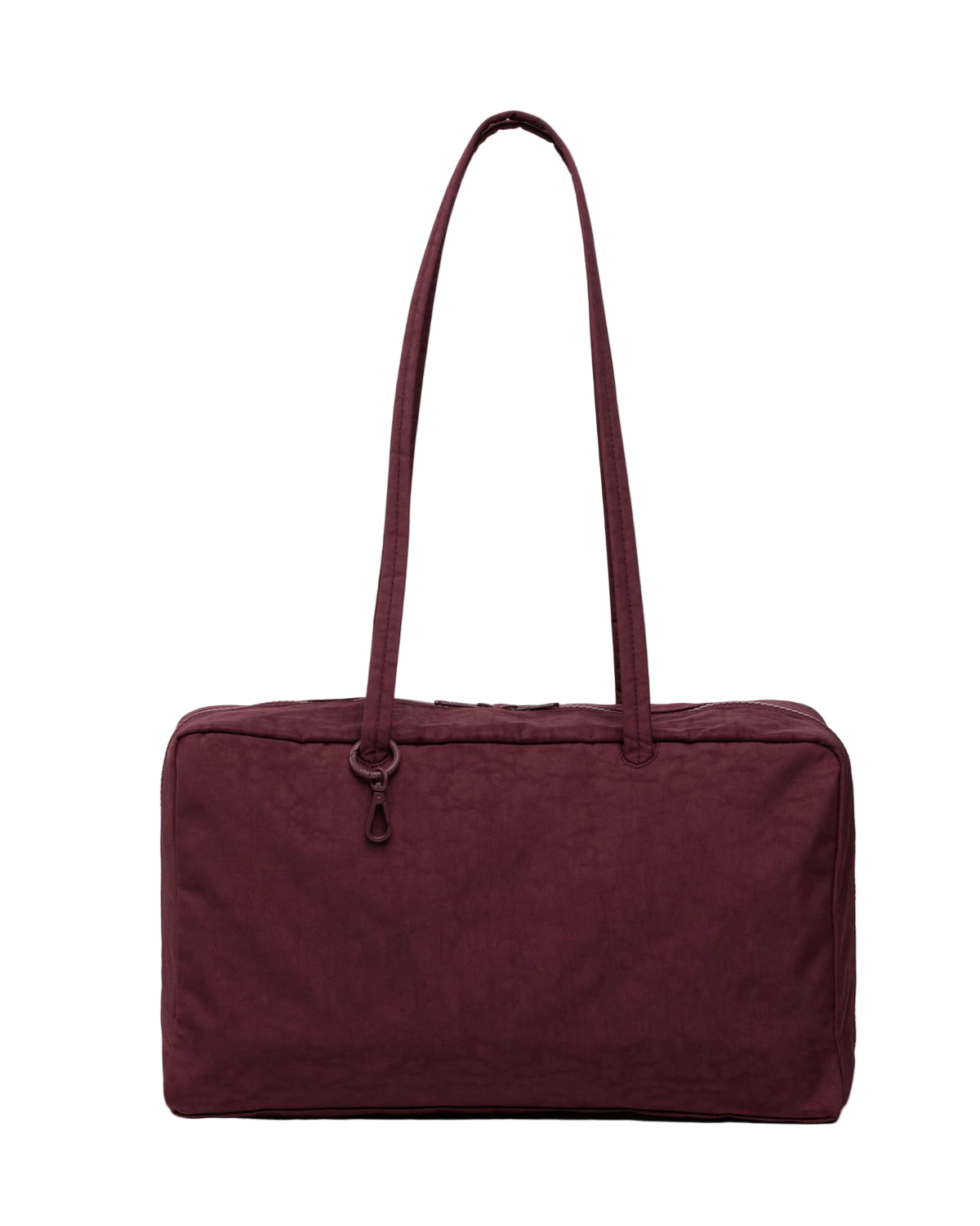 Medium Nylon Bowler Bag - Mahogany