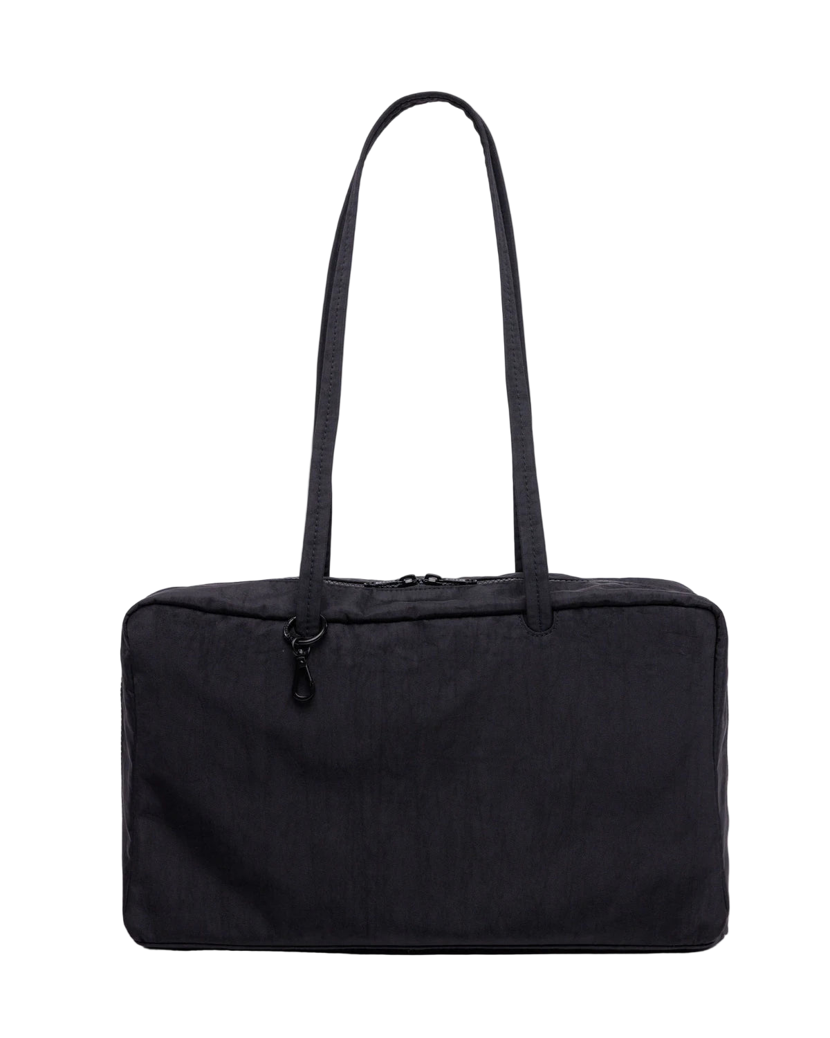 Medium Nylon Bowler Bag - Black