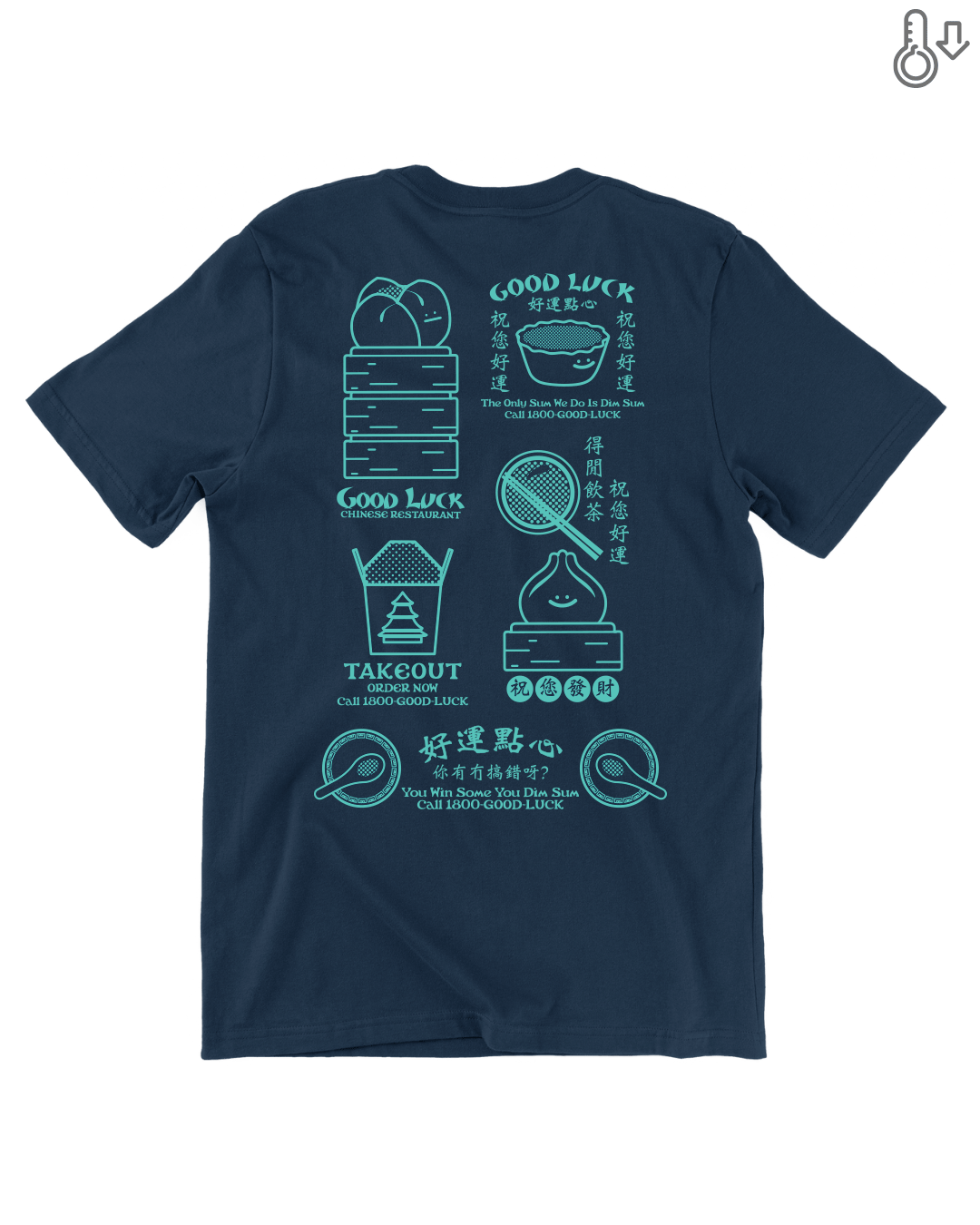 You Dim Sum Cooling Tee in Navy