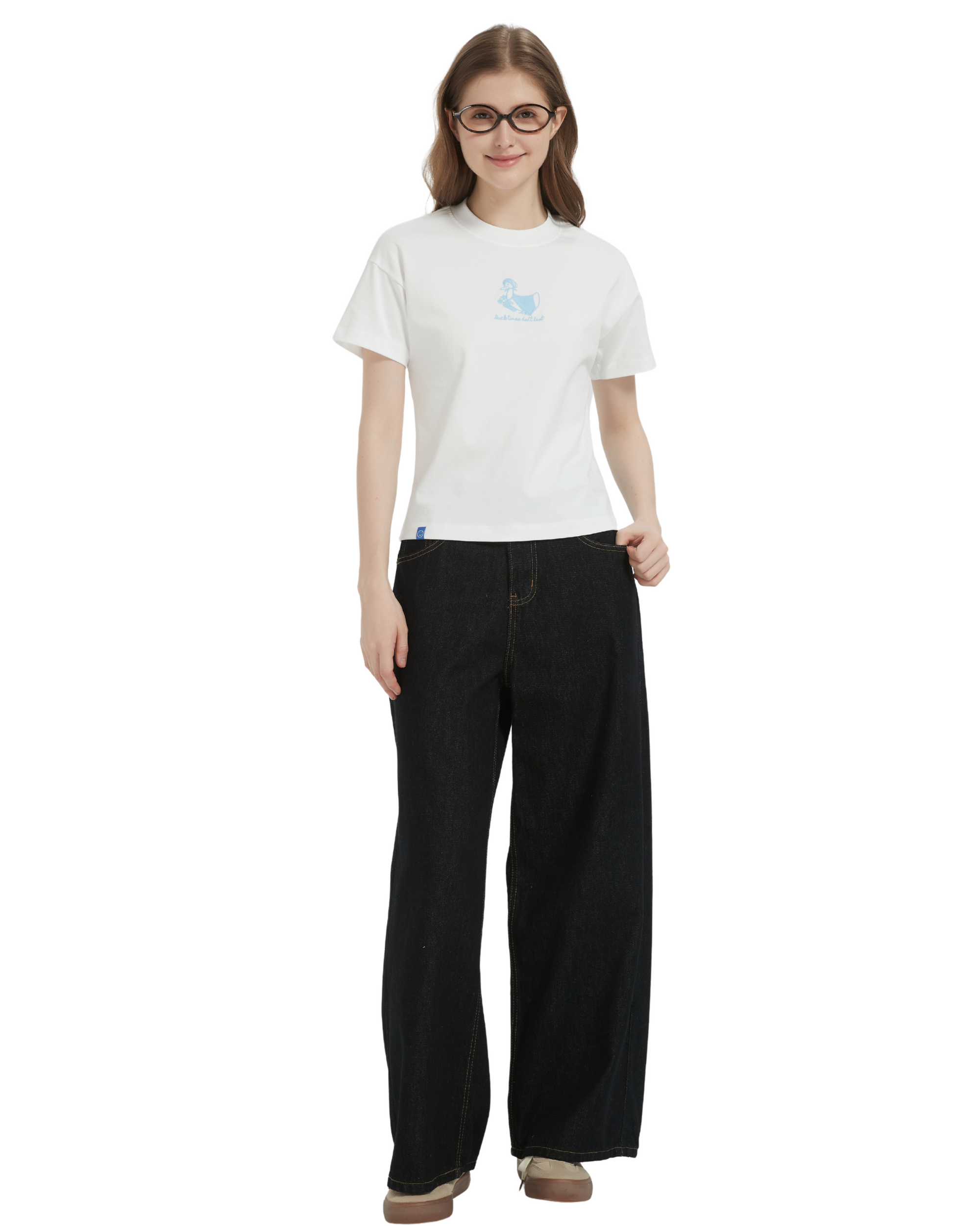 Duck Times Don't Last Embroidery Baby Tee