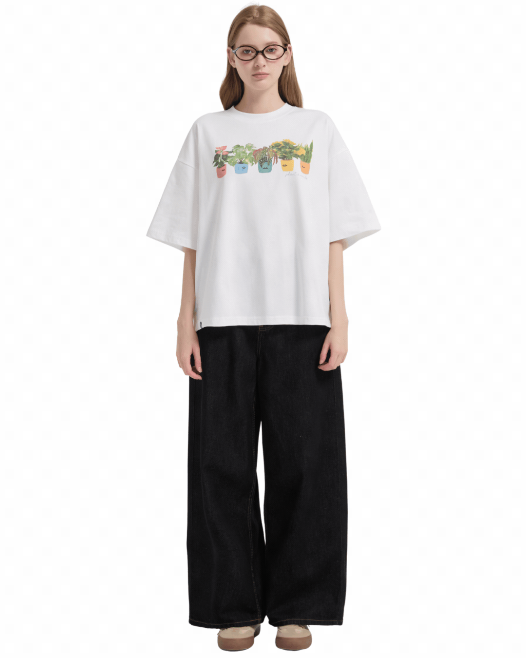 Plant A Smile Boxy Sorona® Cooling Tee in White