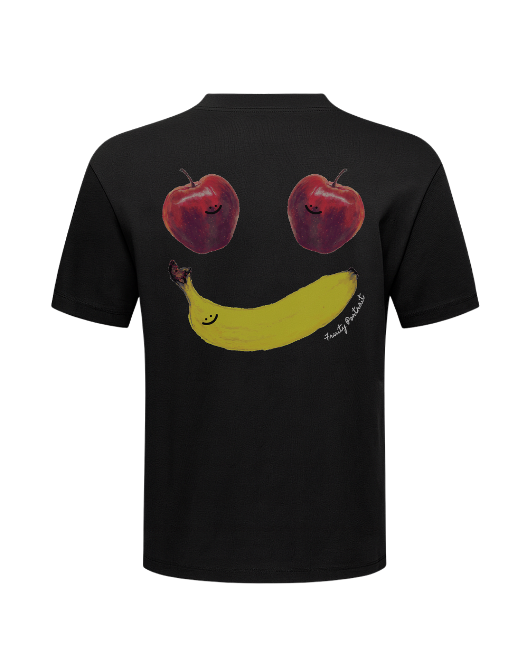 Fruity Portrait Baby Tee in Black