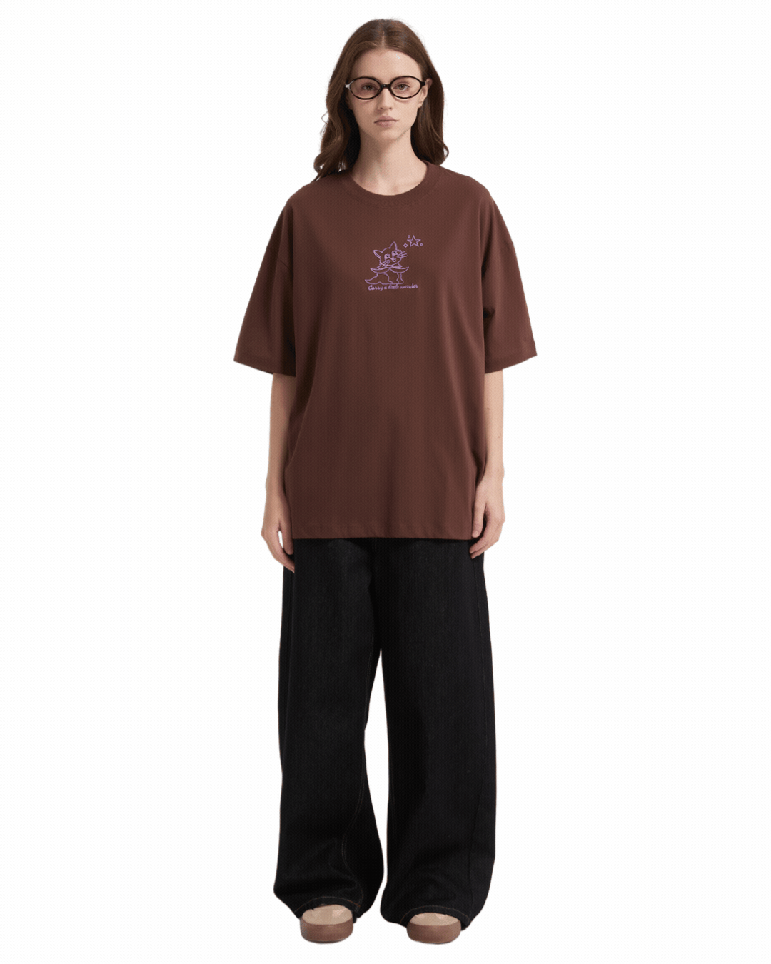 Carry A Little Wonder Cooling Tee in Brown