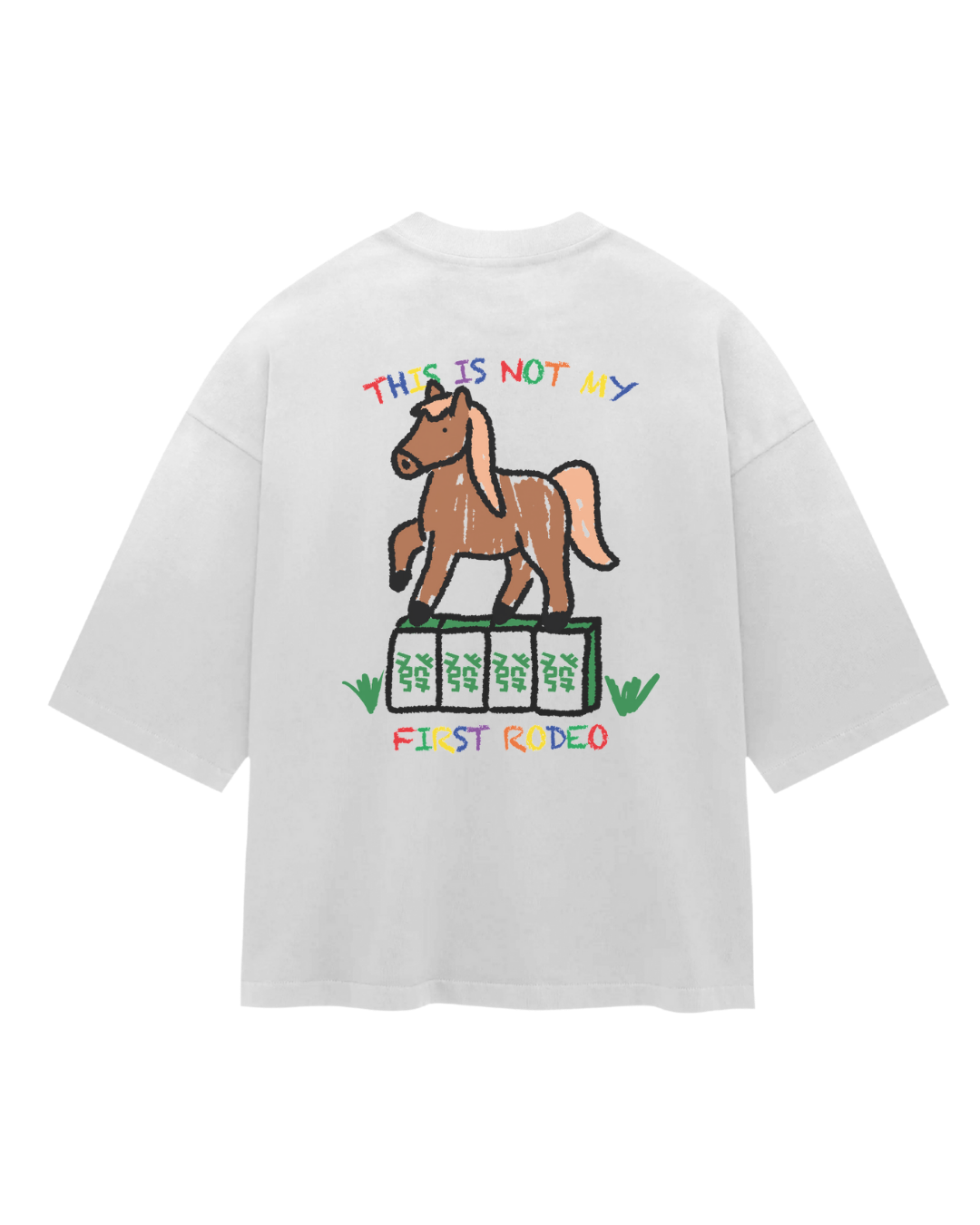 Not My First Huat Rodeo Boxy Sorona® Cooling Tee in White