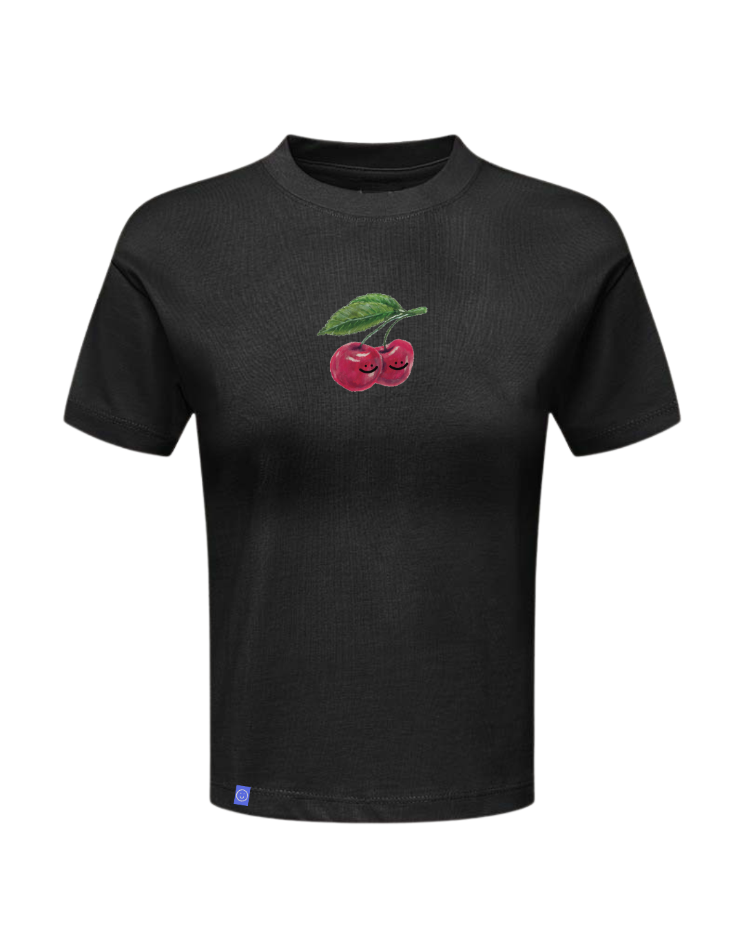 Cherry Baby Tee in Black