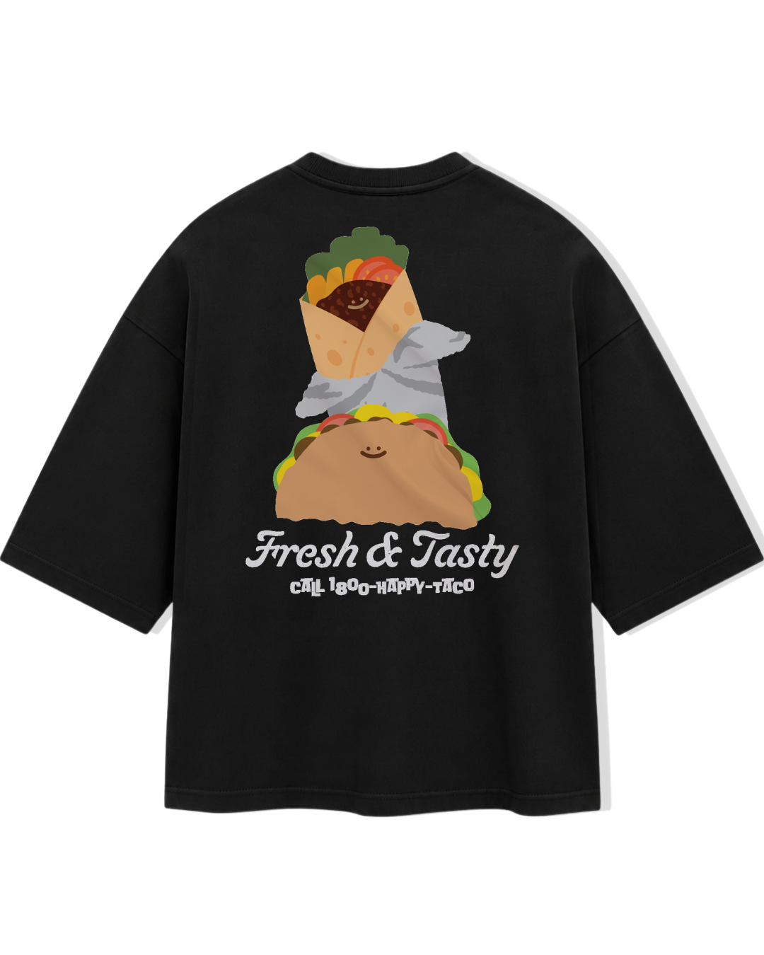 Happy Taco Boxy Sorona® Cooling Tee in Black