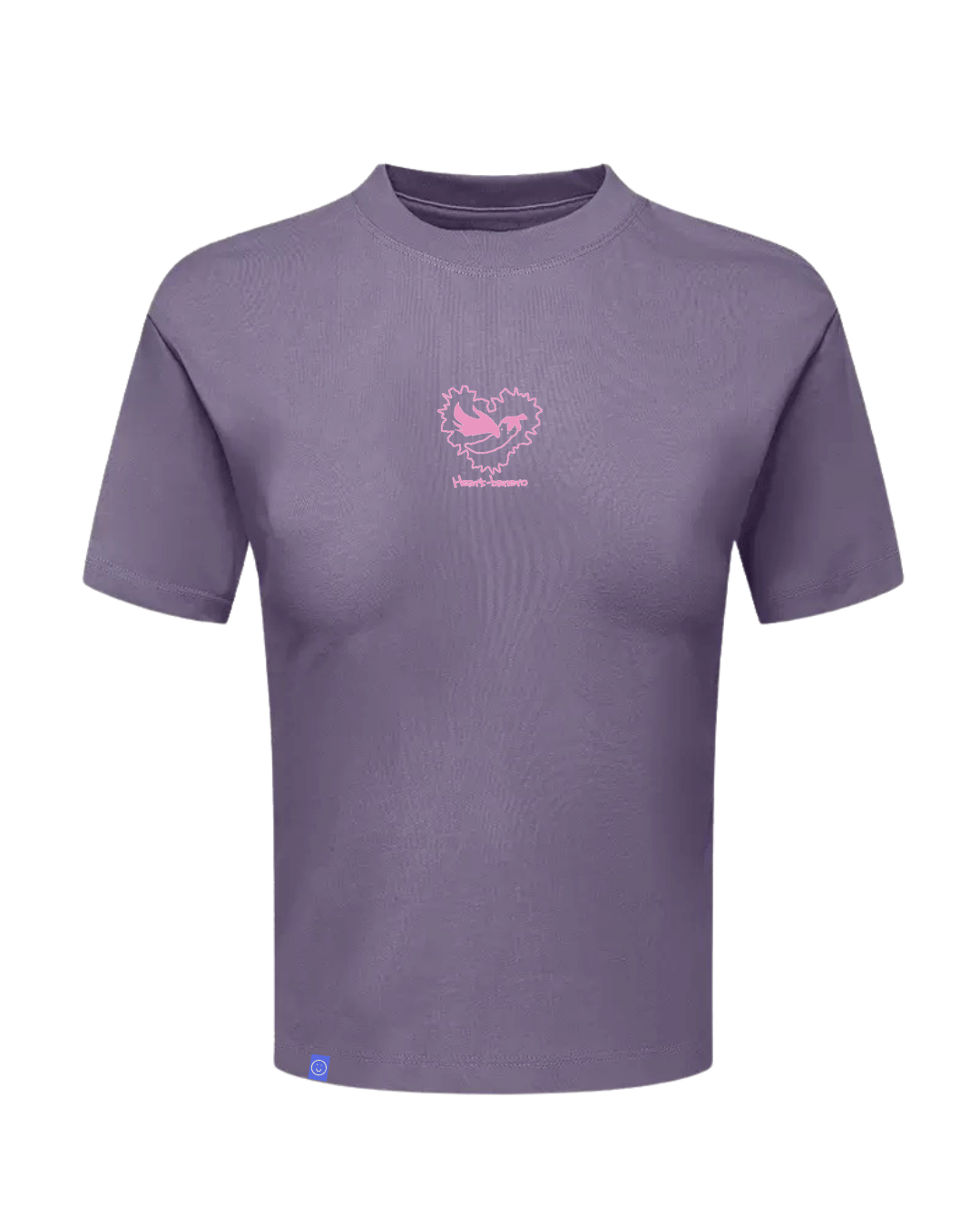Heart-banero Baby Tee in Dusty Purple