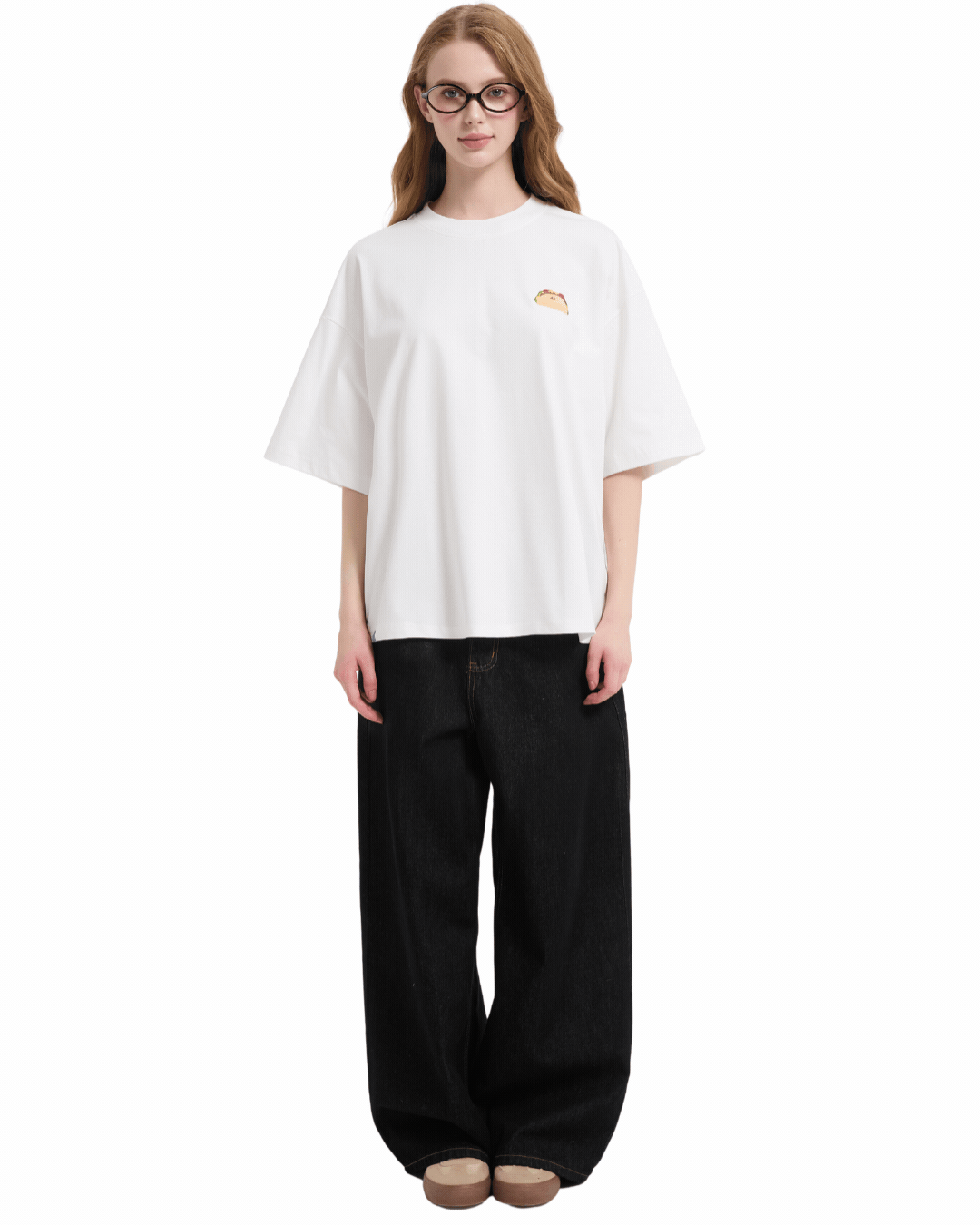 [Grade B] Happy Taco Boxy Sorona® Cooling Tee in White