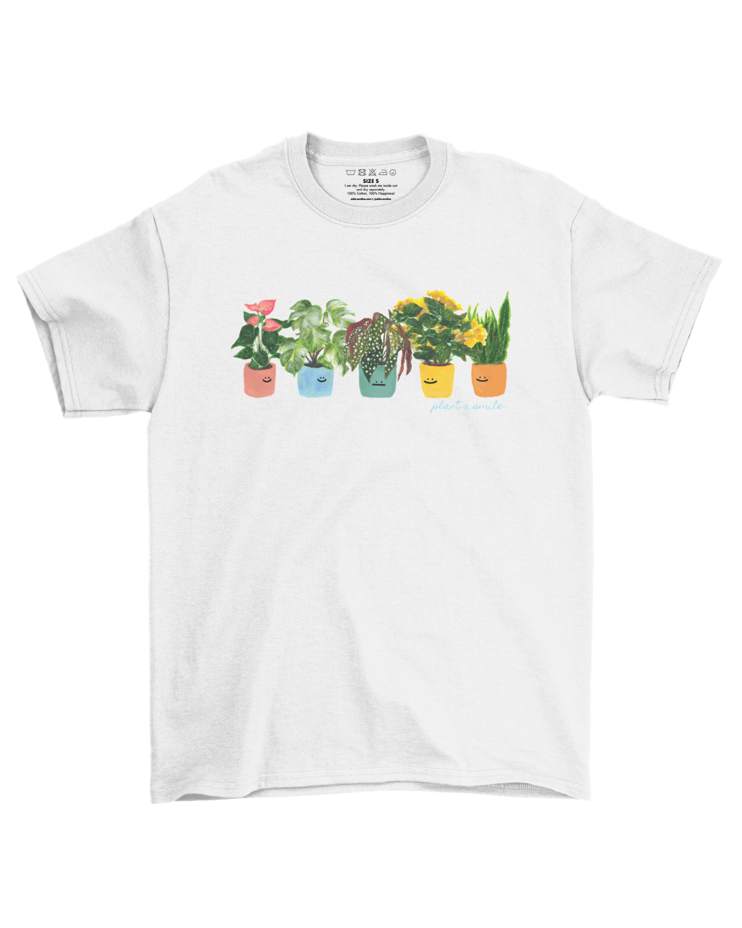 Plant A Smile Boxy Sorona® Cooling Tee in White