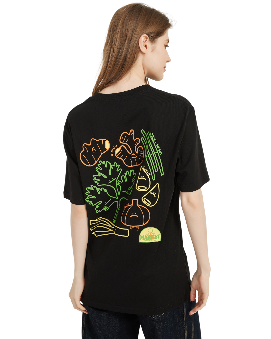 Farmers' Market Cooling Oversized Tee in Black