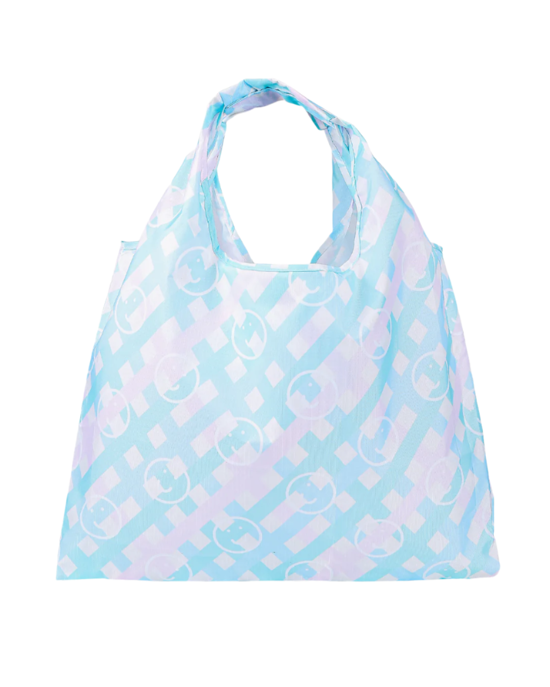 Pastel Checkered Reusable Nylon Bag