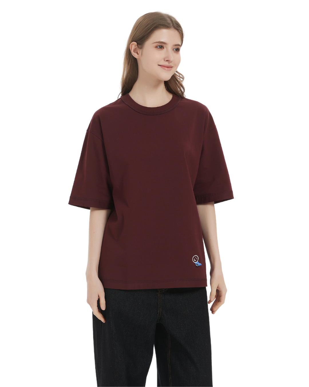 Signature Sunscreen Sorona® Cooling Tee in Reverse Oxblood Long