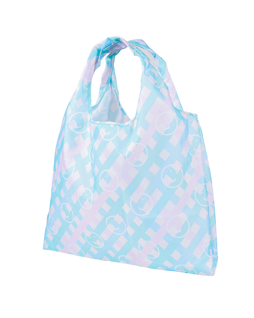 Pastel Checkered Reusable Nylon Bag