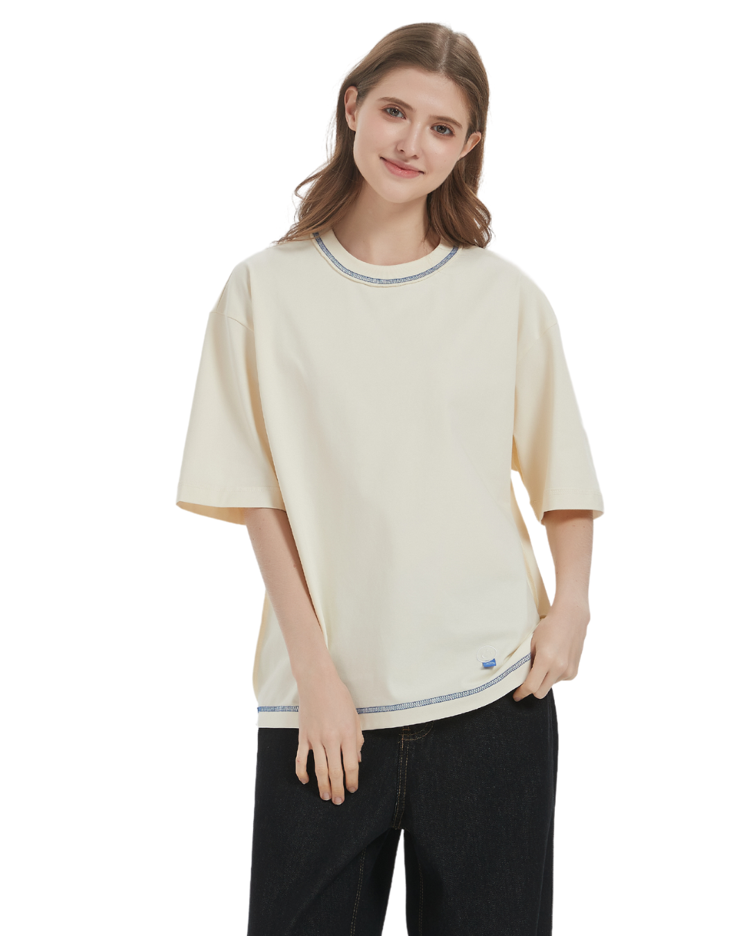 Signature Sunscreen Sorona® Cooling Tee in Reverse Cream Long