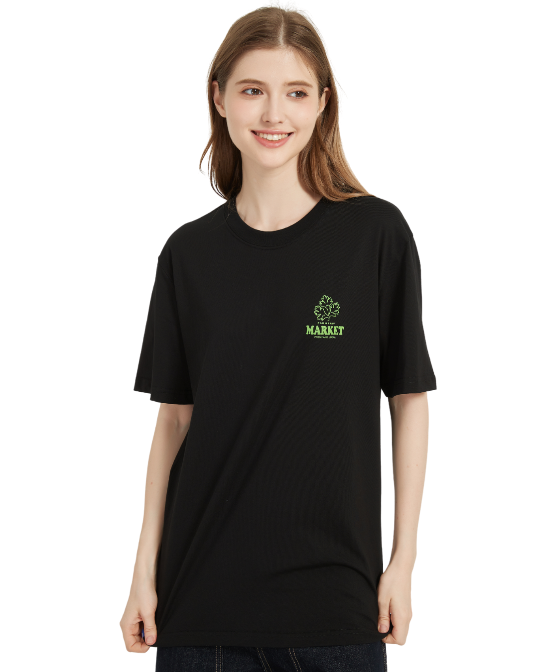 Farmers' Market Cooling Oversized Tee in Black