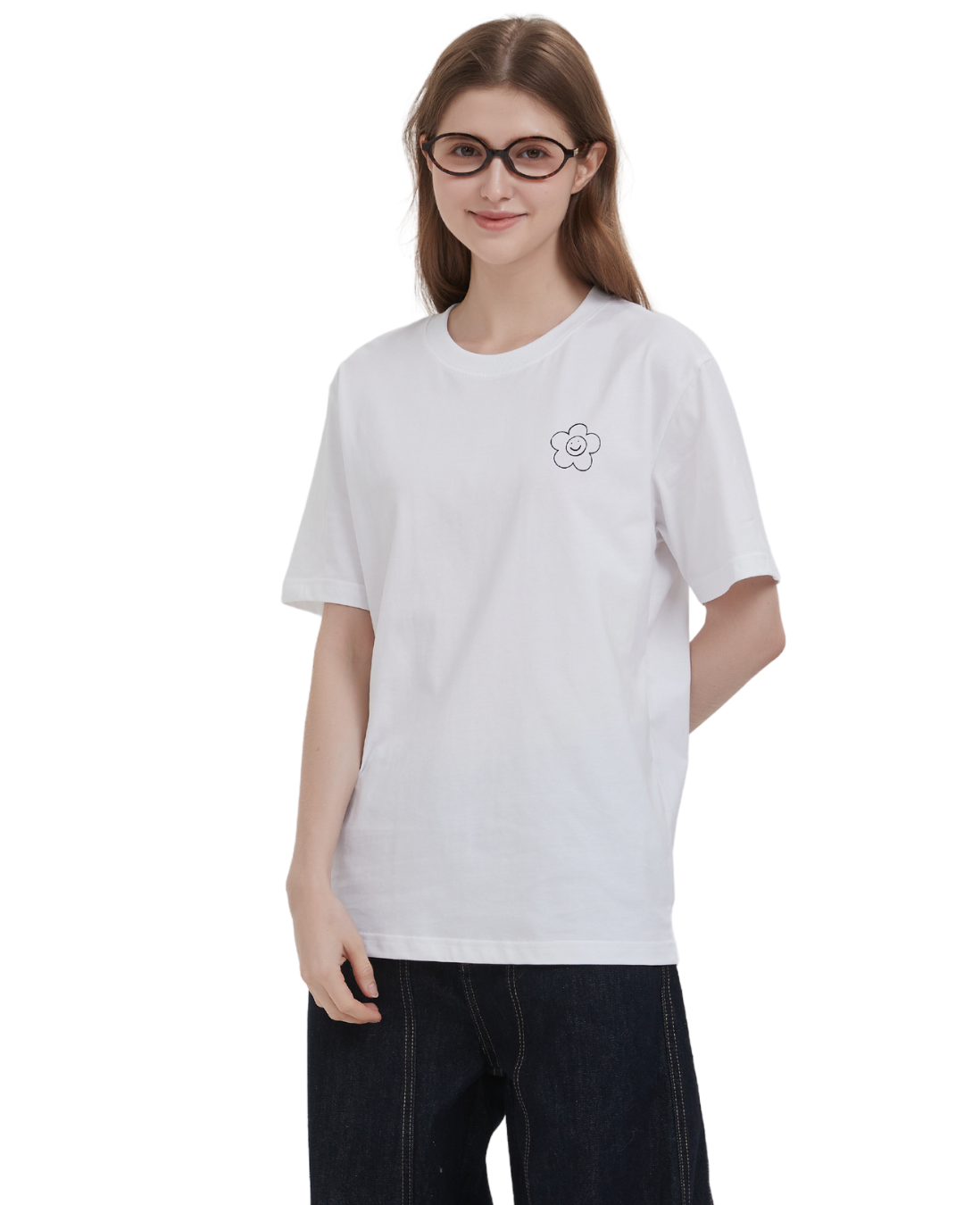 Plant Peace Cooling Oversized Tee in White