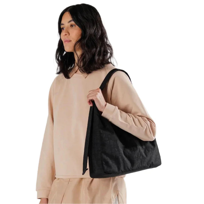 Nylon Shoulder Bag - Black