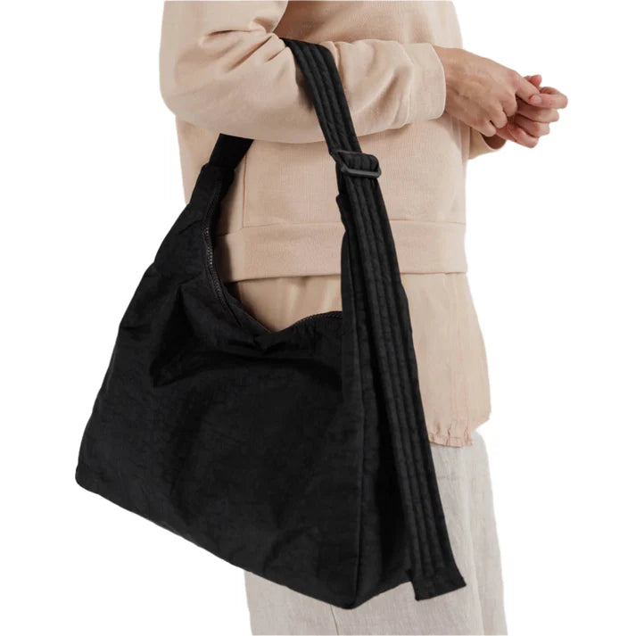 Nylon Shoulder Bag - Black