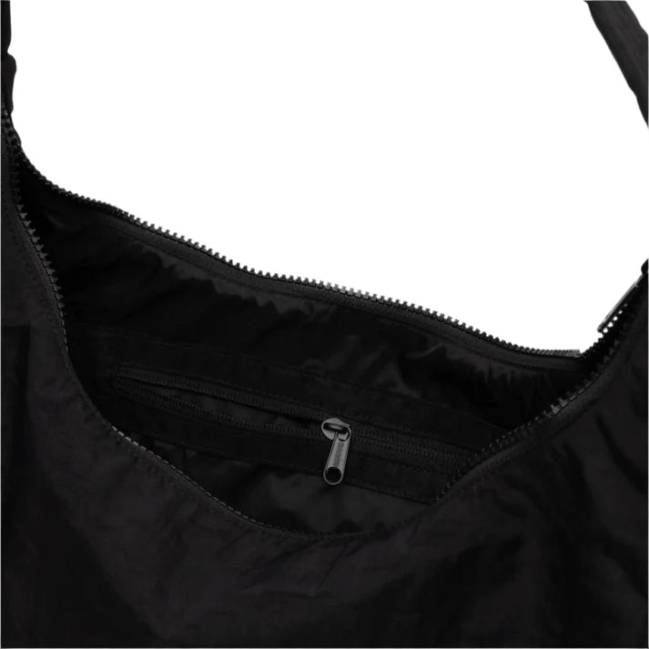 Nylon Shoulder Bag - Black