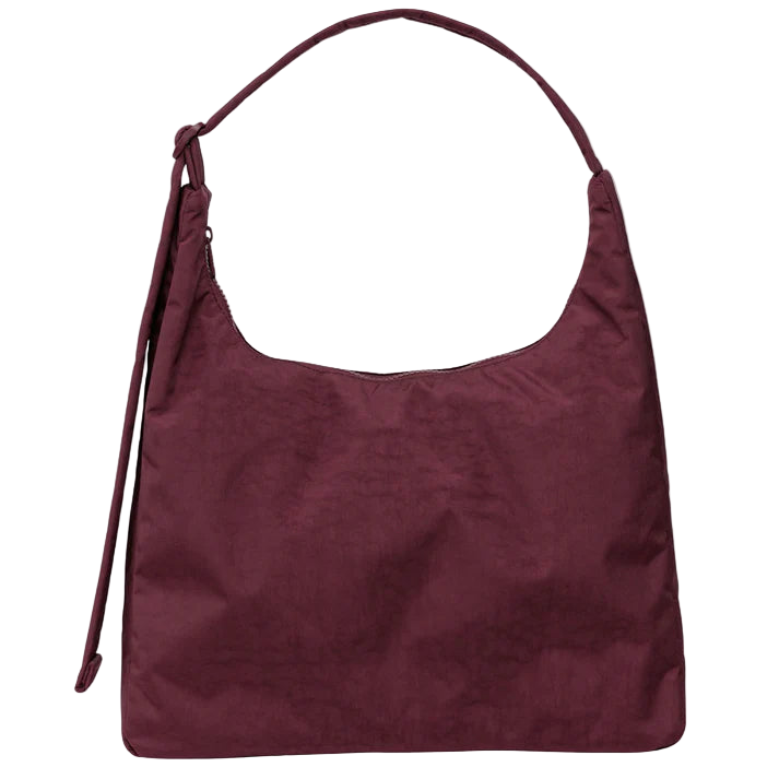 Nylon Shoulder Bag - Mahogany