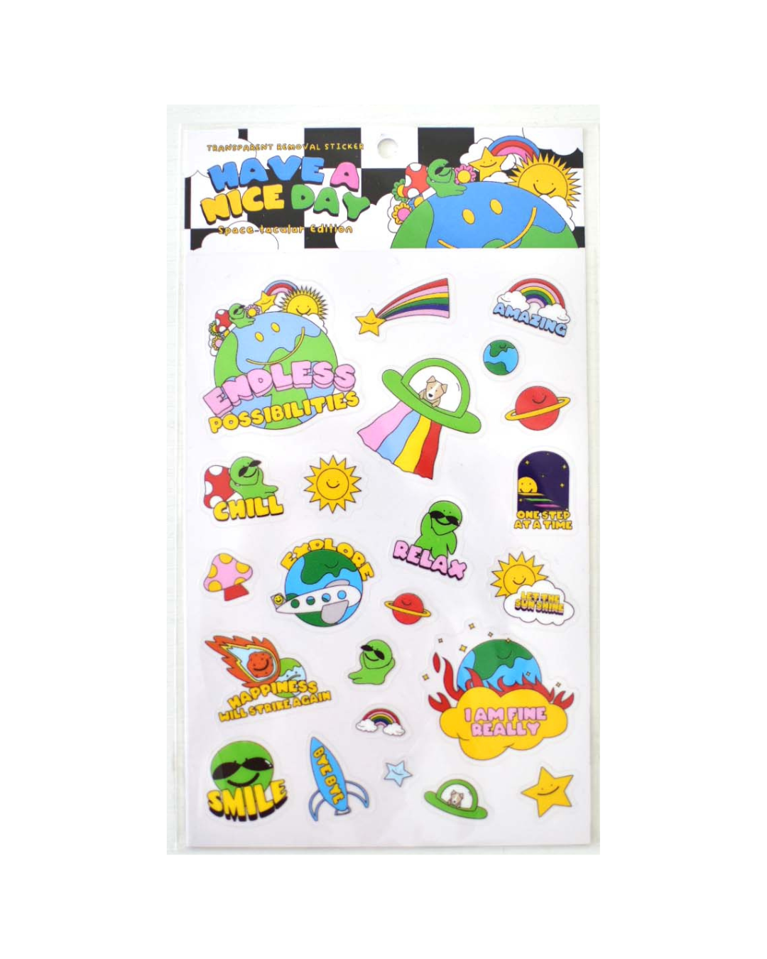Have a Nice Day - Space-tacular Transparent Sticker